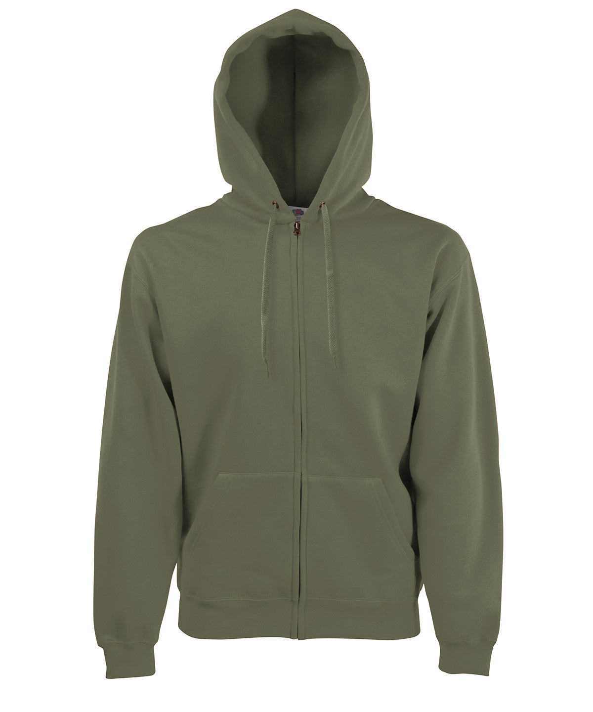 Fruit of the Loom Premium 70/30 Hooded Sweatshirt Jacket in Classic Olive