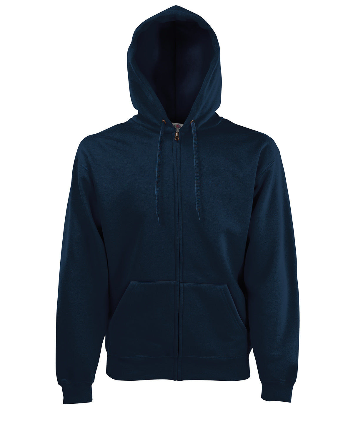 Fruit of the Loom Premium 70/30 Hooded Sweatshirt Jacket in Deep Navy