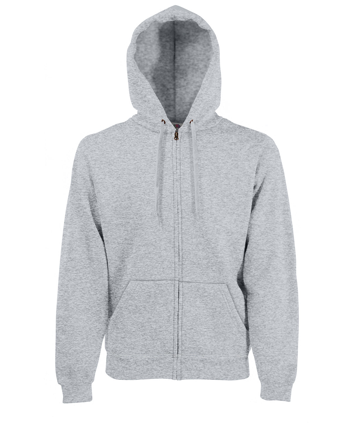 Fruit of the Loom Premium 70/30 Hooded Sweatshirt Jacket in Heather Grey