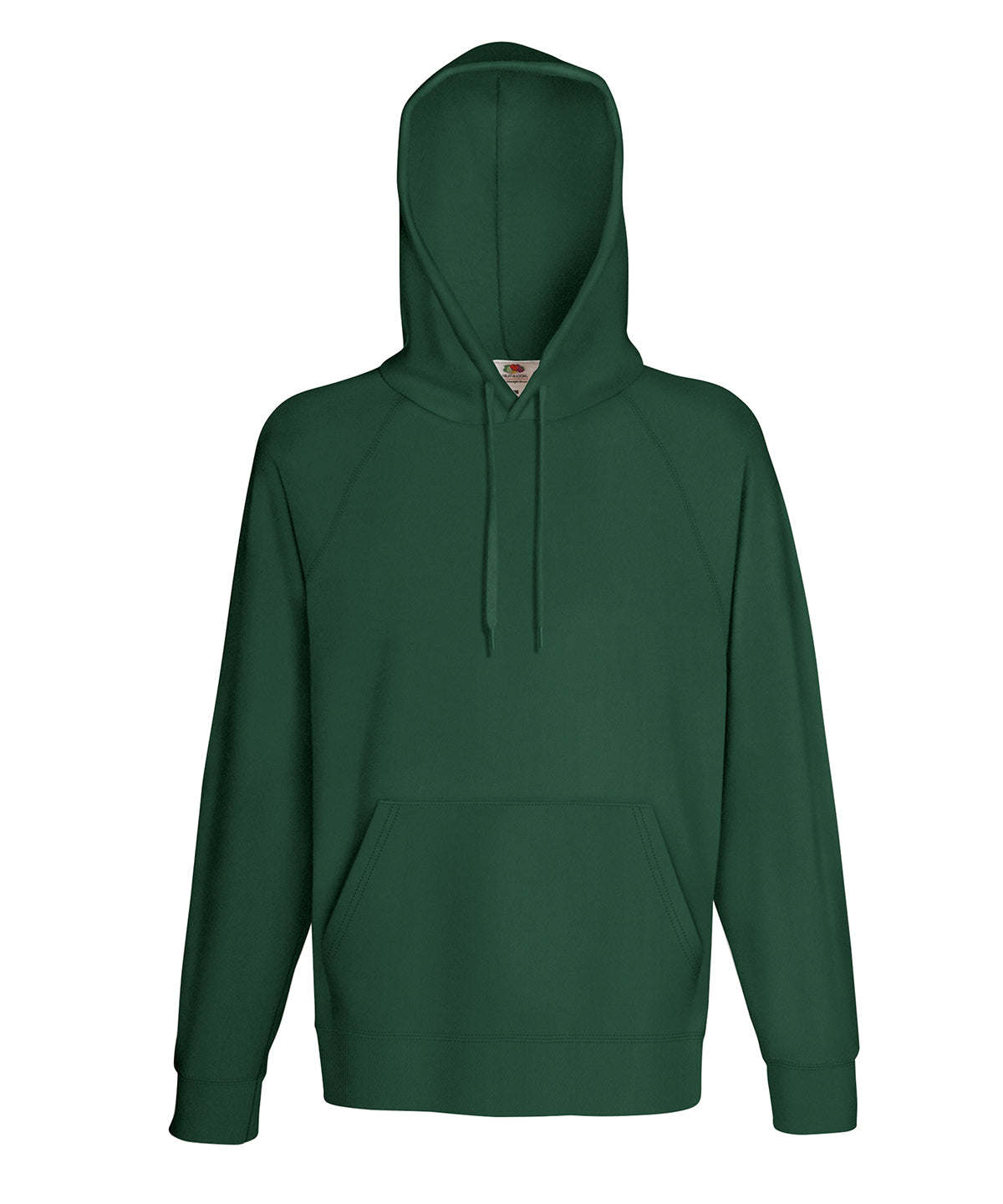 Fruit of the Loom Lightweight Hooded Sweatshirt in Bottle Green