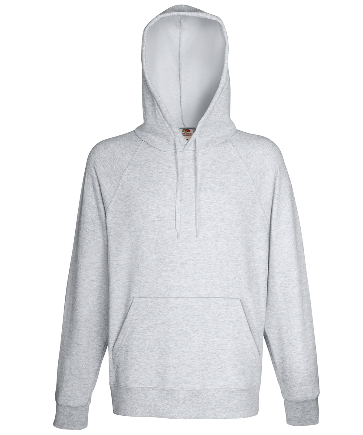 Fruit of the Loom Lightweight Hooded Sweatshirt in Heather Grey