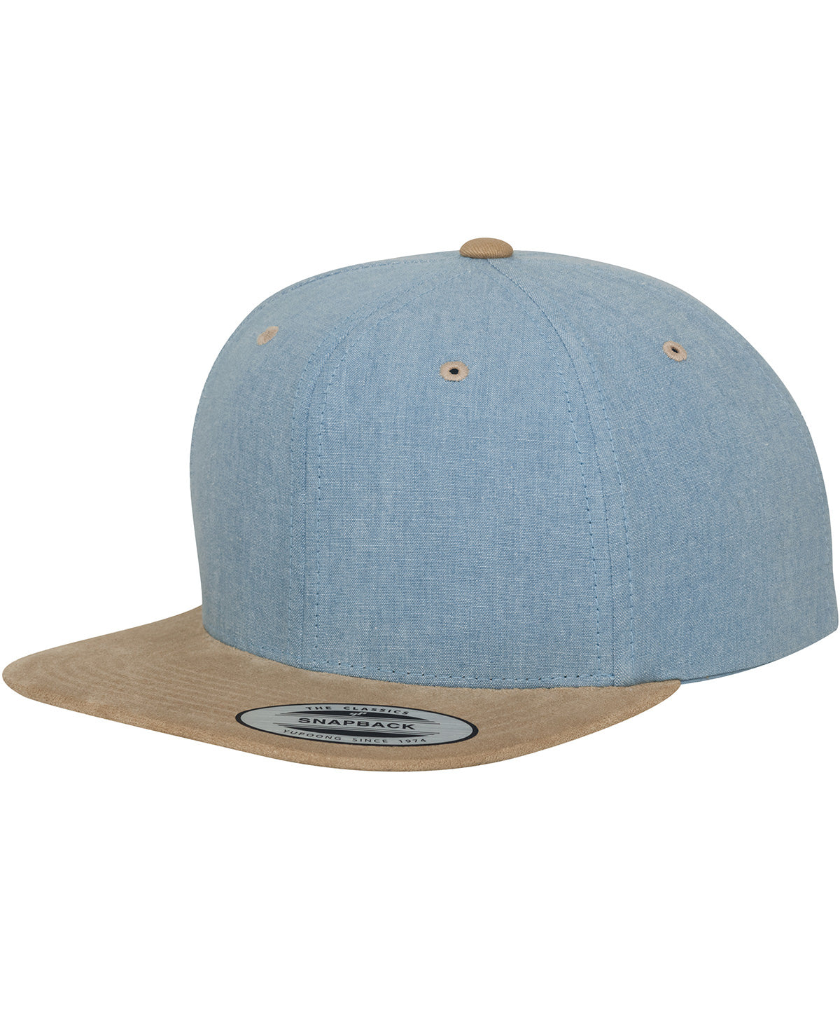 Flexfit by Yupoong Chambray-suede snapback (6089CH)