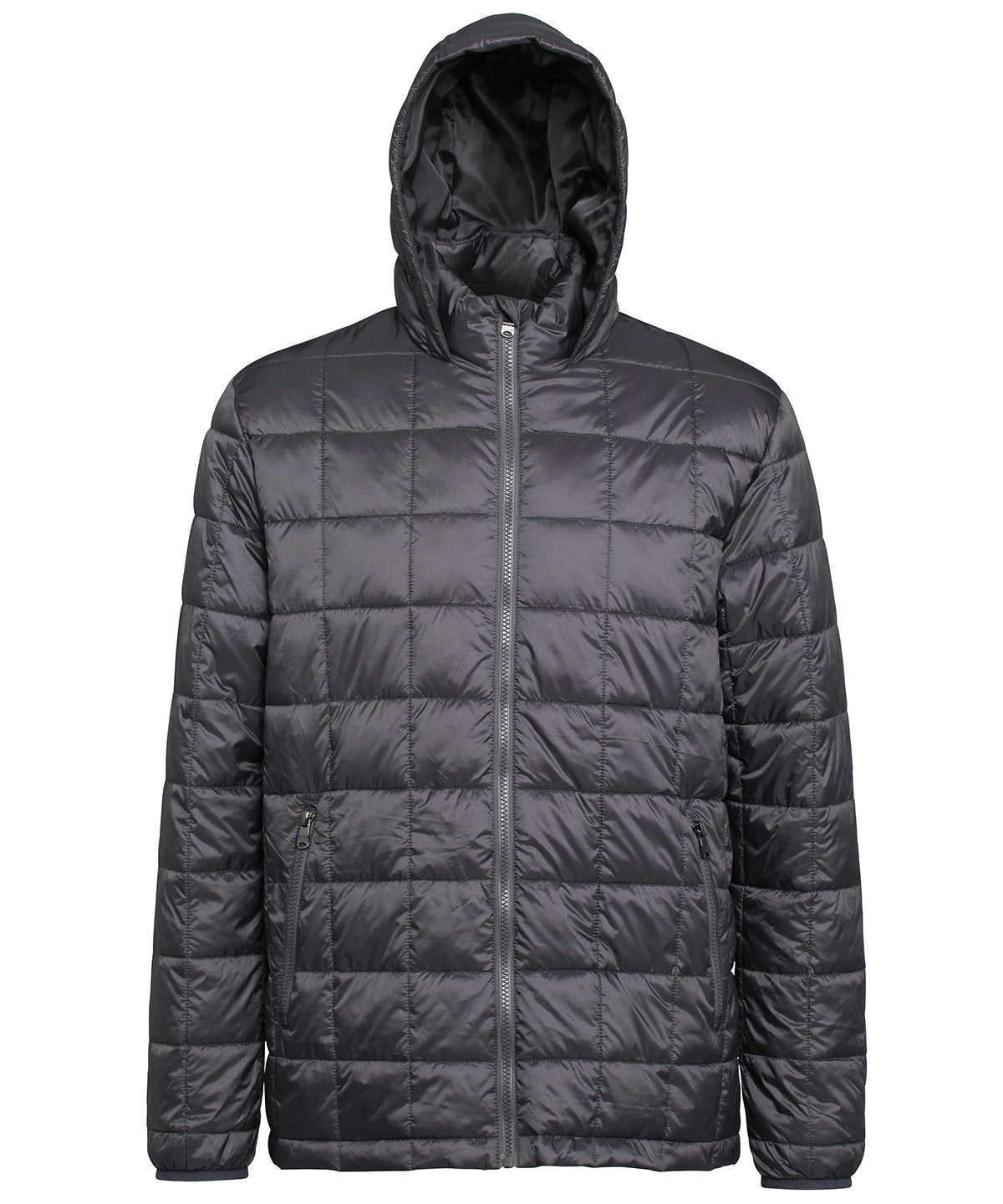 2786 Box quilt hooded jacket