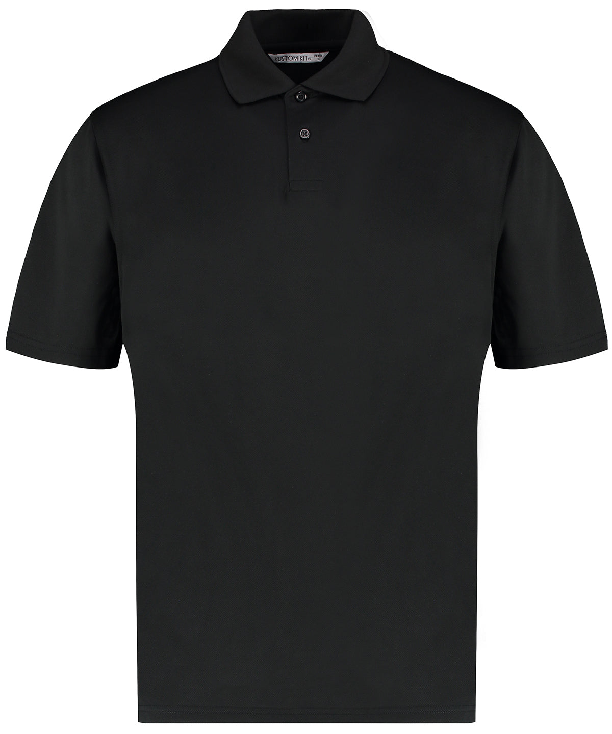 Kustom Kit Regular Fit Superwash 60° Piqué Polo with Cooltex Plus in Black