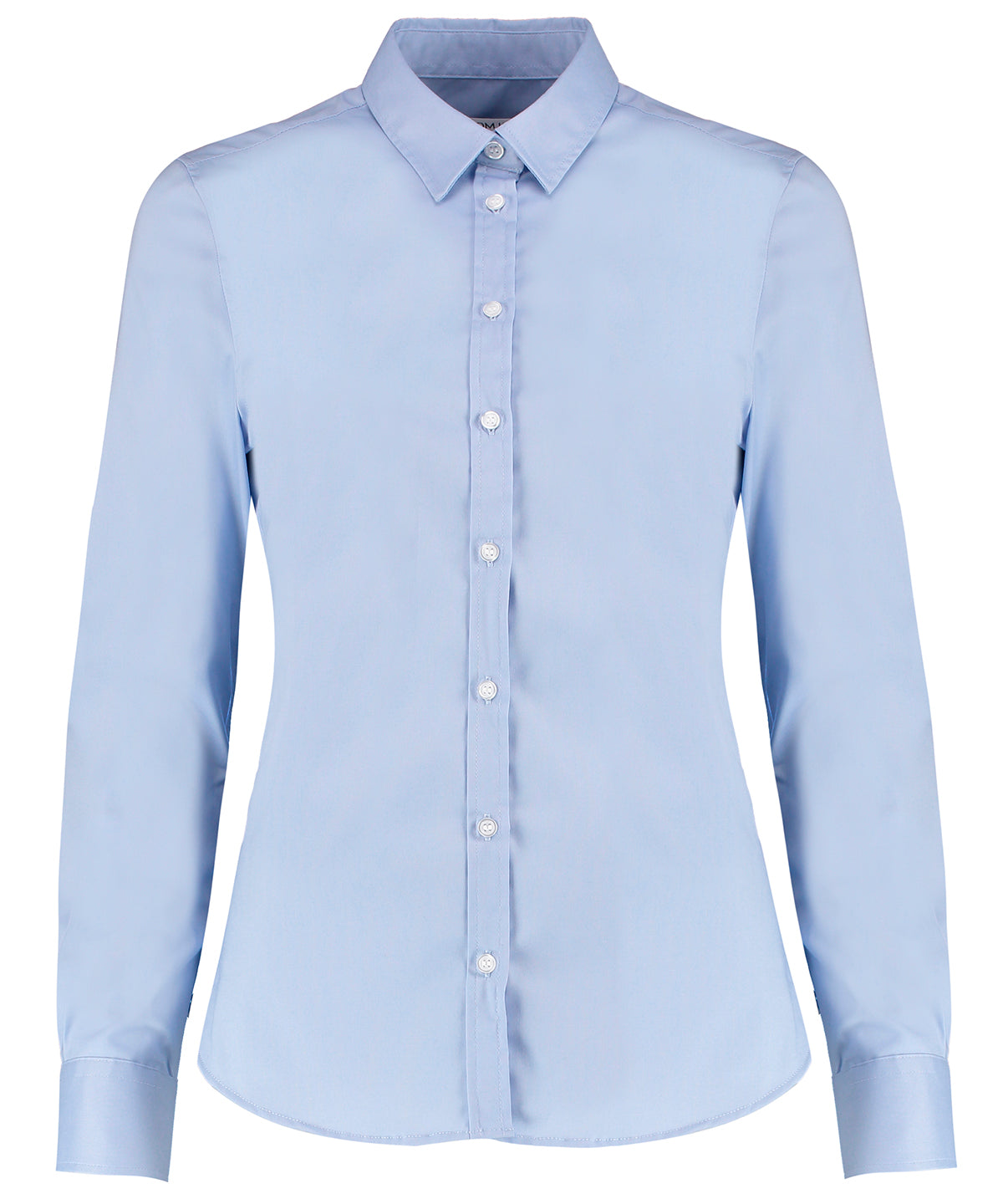 Kustom Kit Women's Stretch Oxford Shirt Long-Sleeved in Light Blue