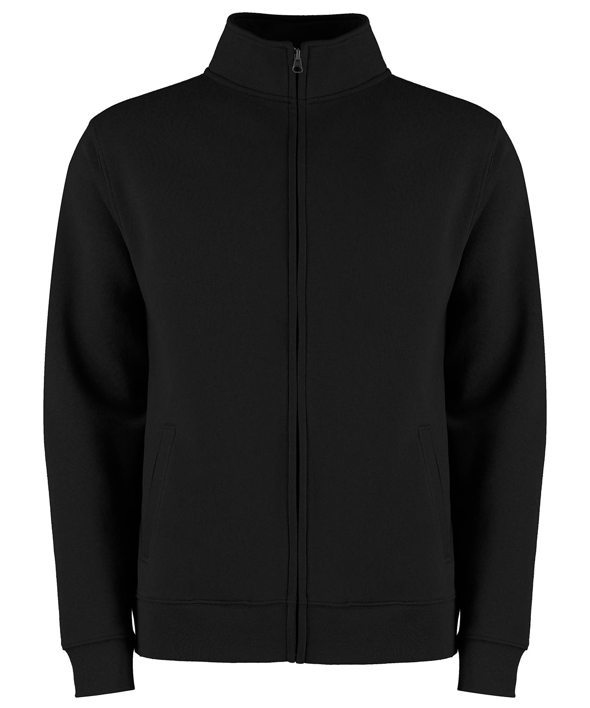 Kustom Kit Regular Fit Zipped Sweatshirt in Black