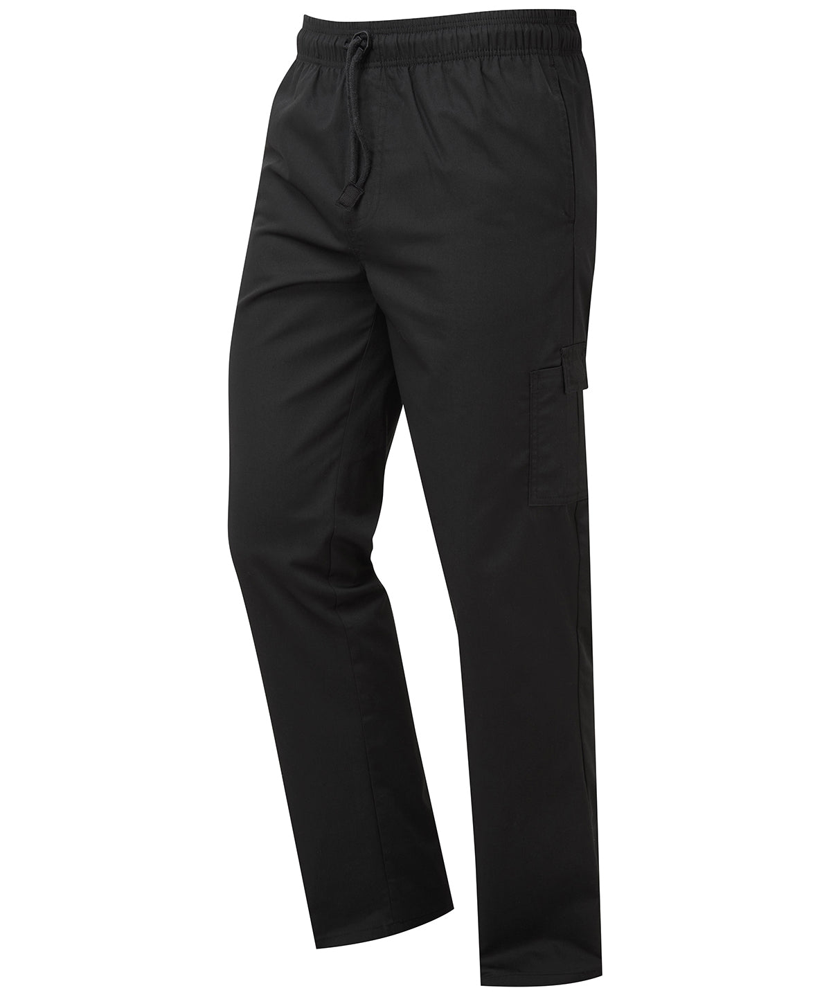 Premier Chef's Essential Cargo Pocket Trousers in Black