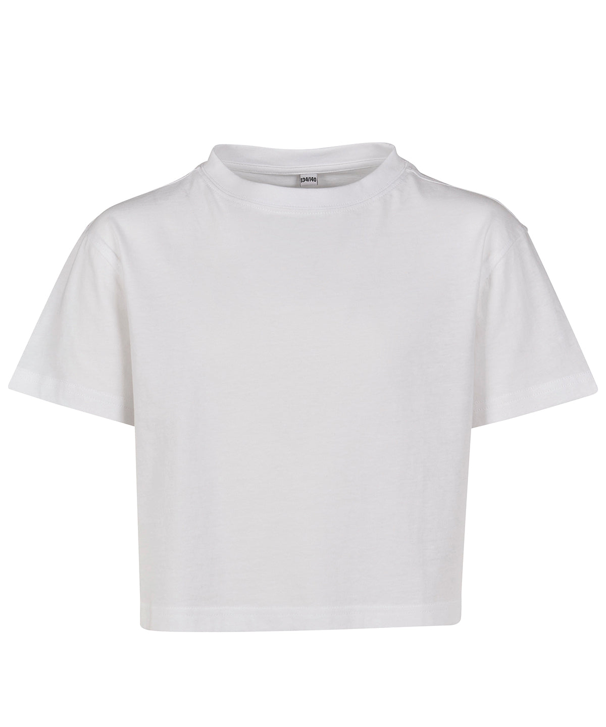 Build Your Brand Girls cropped Jersey tee