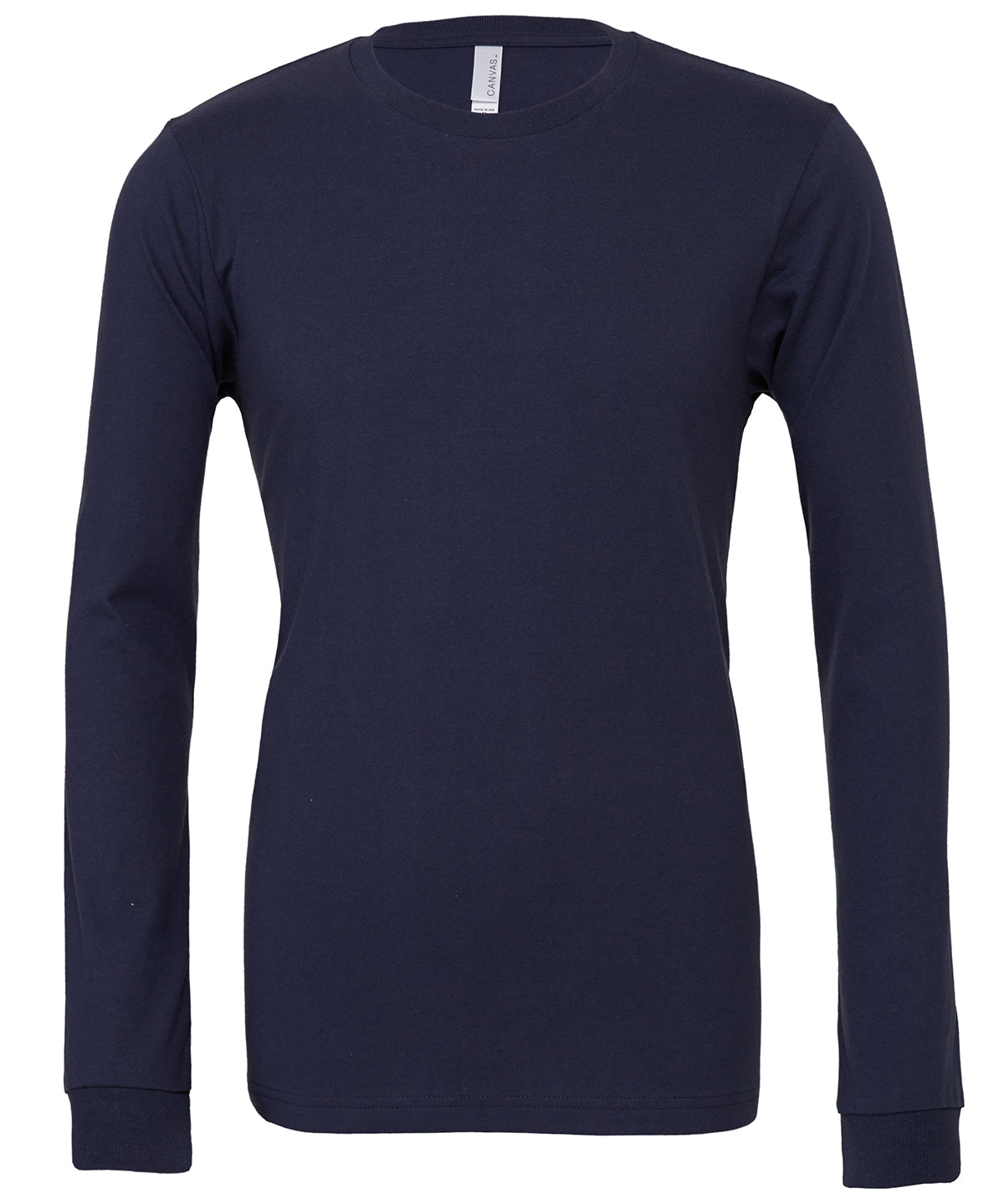 Bella Canvas Unisex Jersey Long Sleeve Tee in Navy