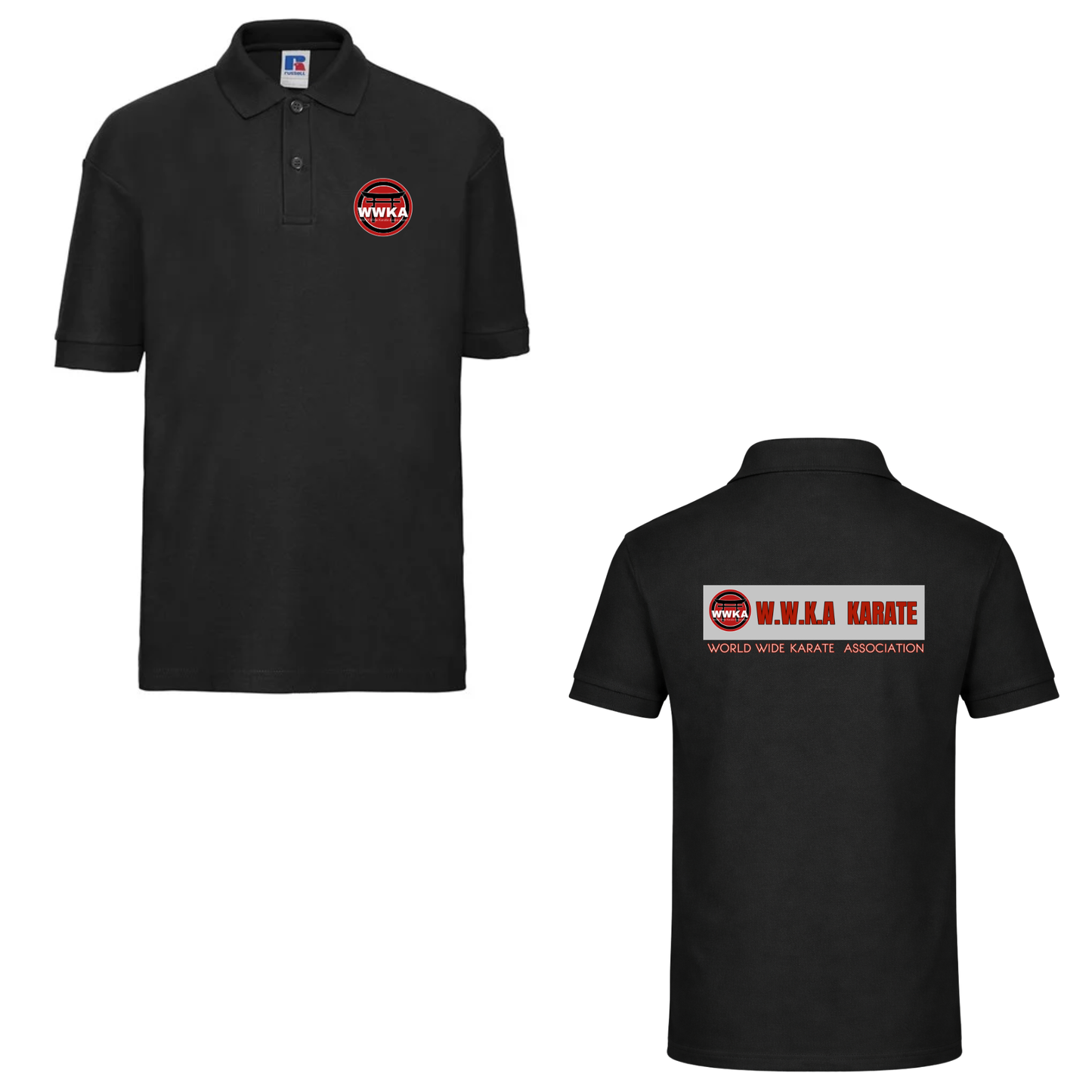W.W.K.A Karate Polo Shirt (BLACK EDITION)