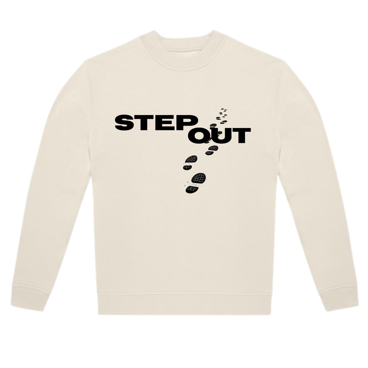 Step Out Crewneck Sweatshirt - Foot Steps (OFF WHITE EDITION)