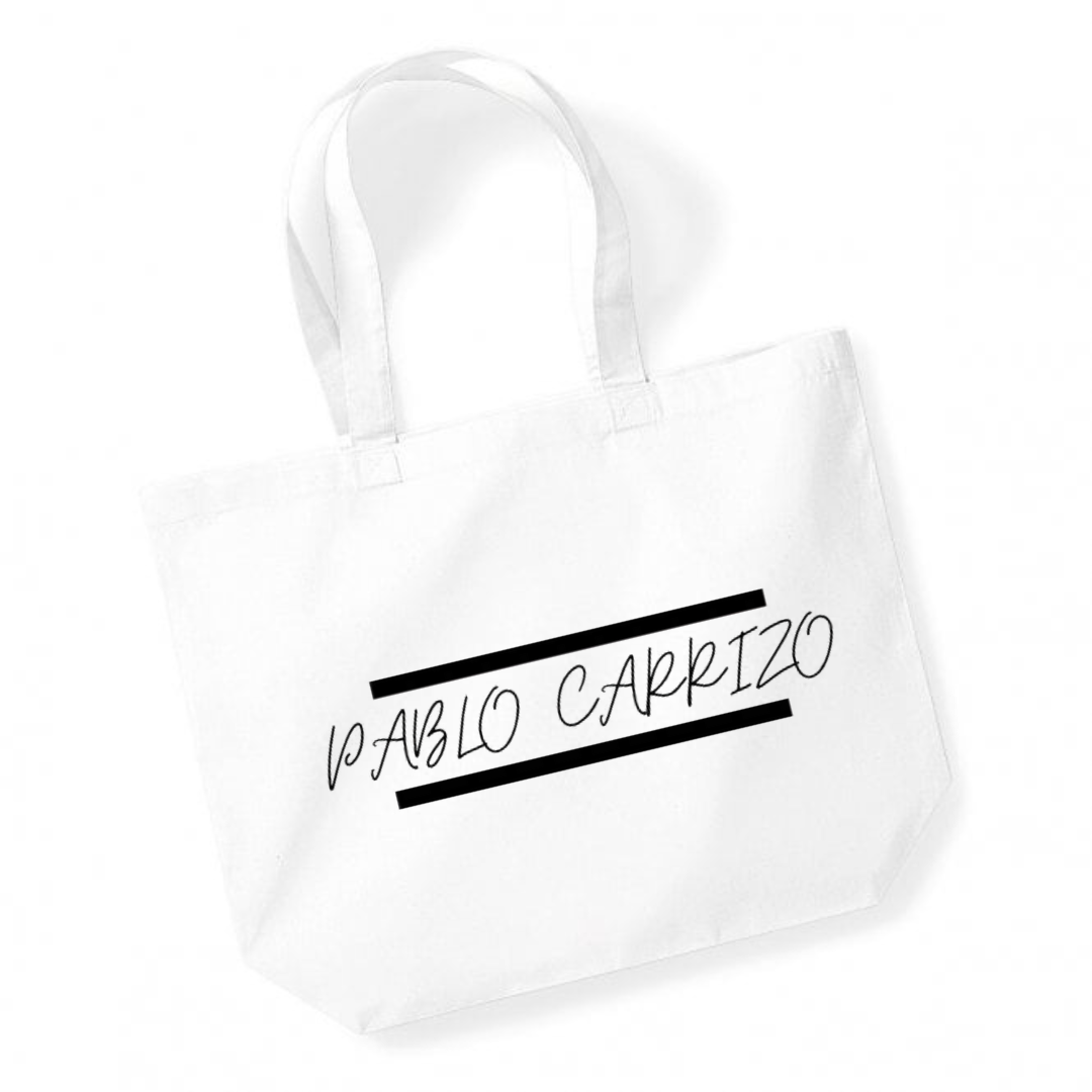 Pablo Carrizo Logo Tote – White