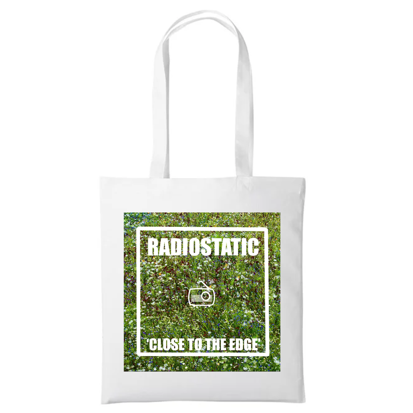 RADIO STATIC – CLOSE TO THE EDGE TOTE (WHITE EDITION)