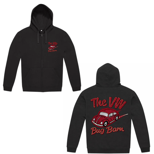 VW Bug Barn Custom Zip-Up Hoodie