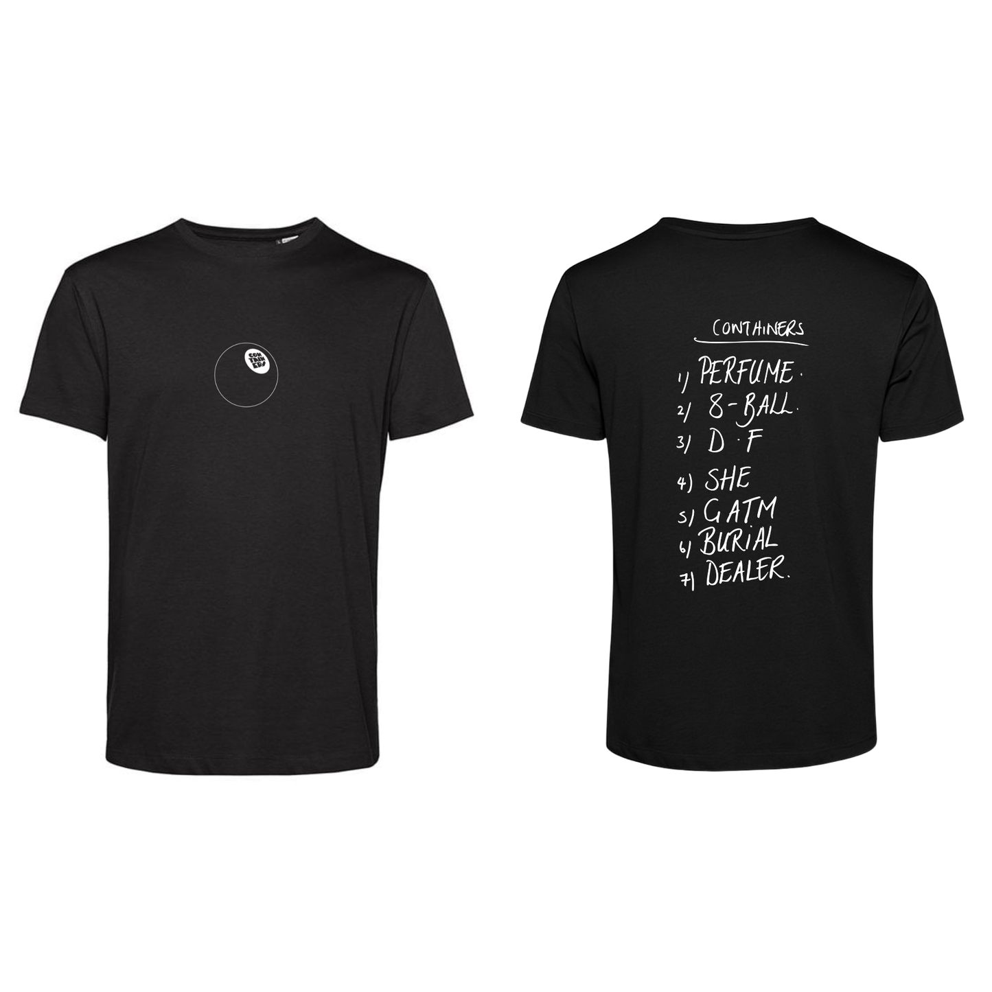 THE CONTAINERS – TRACKLIST T-SHIRT - BLACK