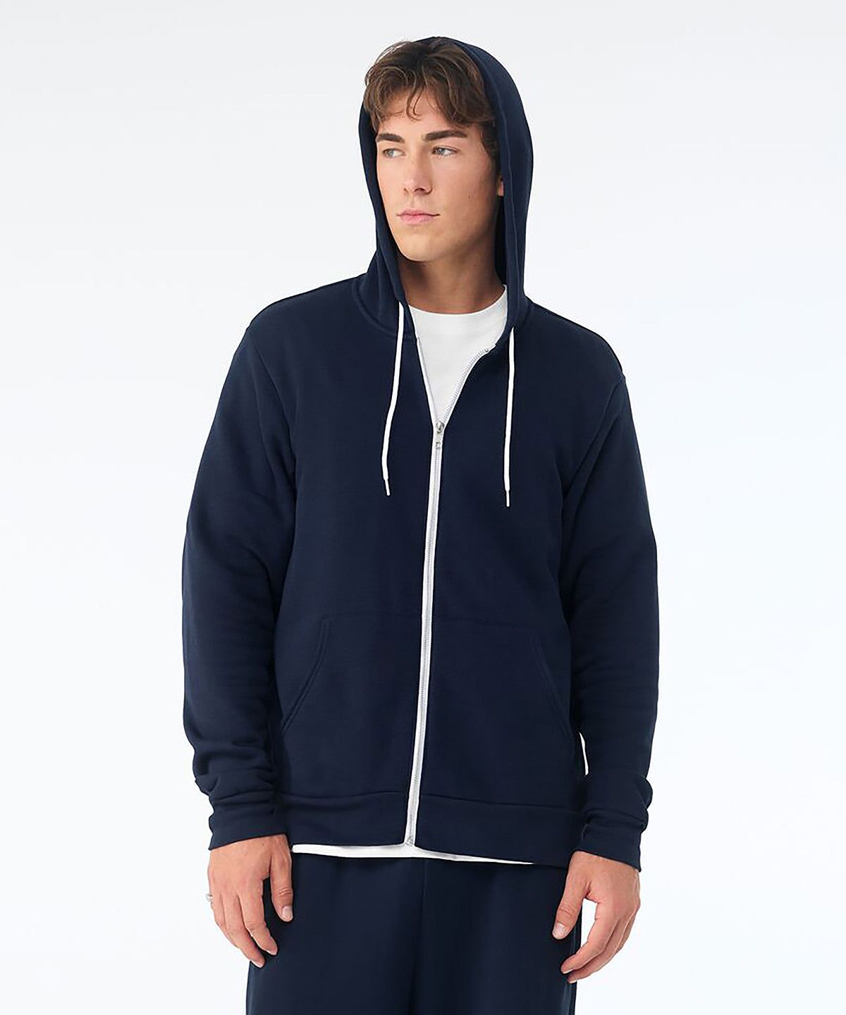 Bella+Canvas Unisex Polycotton Fleece Full-Zip Hoodie, ready to custom print with your logo or design