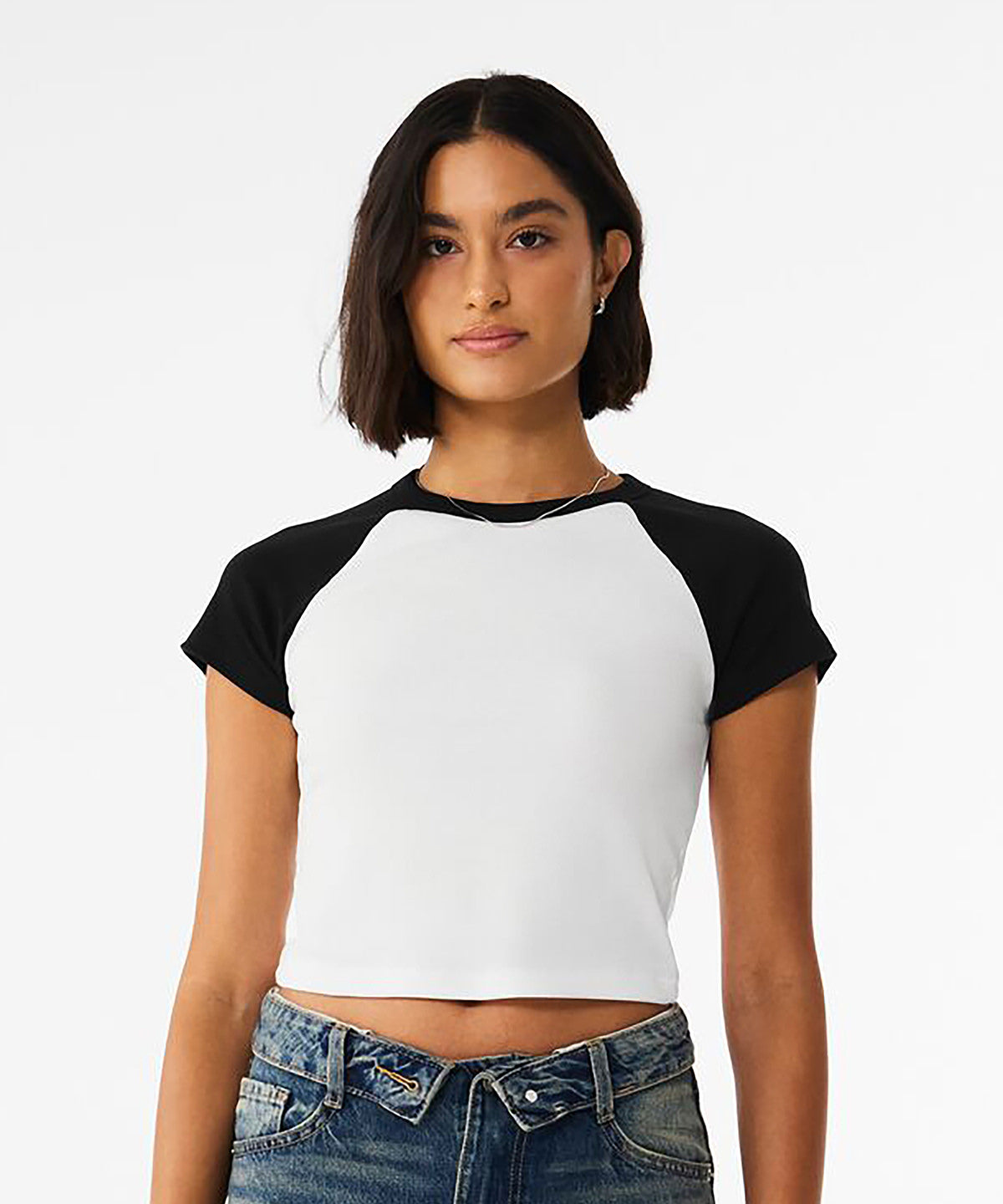 Bella Canvas Women's Micro Rib Raglan Baby T-Shirt, ready to custom print with your logo or design