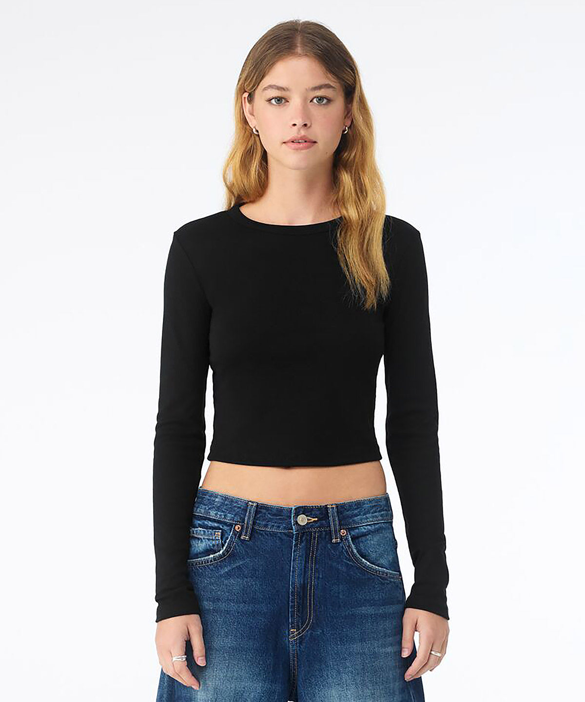 Bella Canvas Women's Micro Rib Long Sleeve Baby T-Shirt, ready to custom print with your logo or design