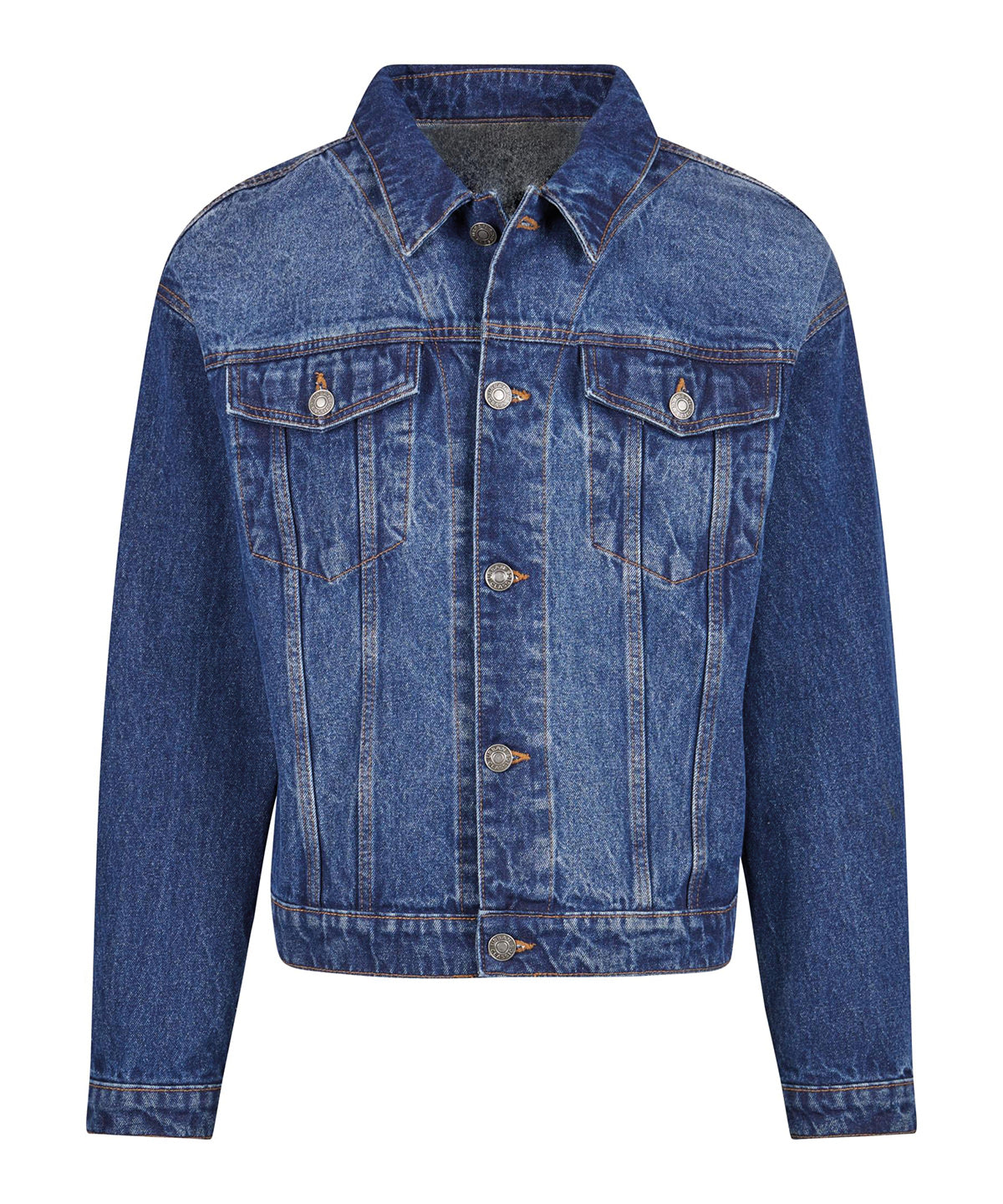 Build Your Brand Heavy ounce boxy denim jacket