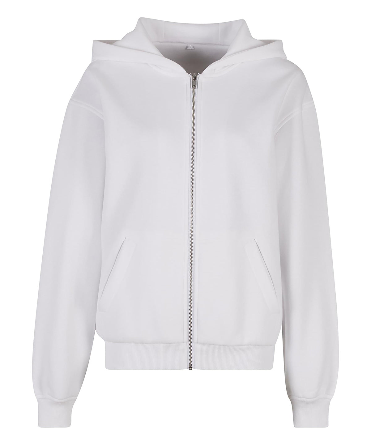 Build Your Brand Women’s loose-fit zip hoodie