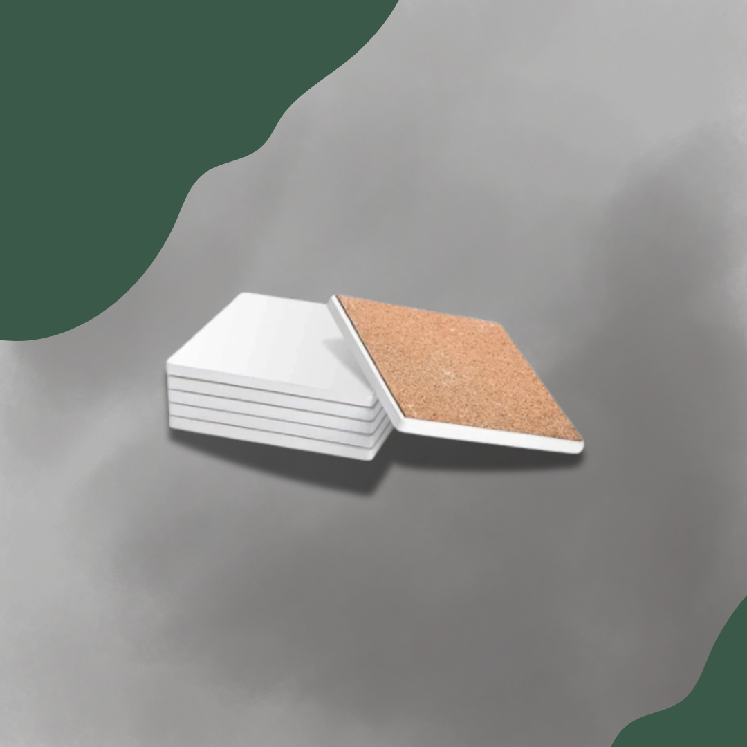Custom Printed Coaster - Square - Ceramic - Cork Base