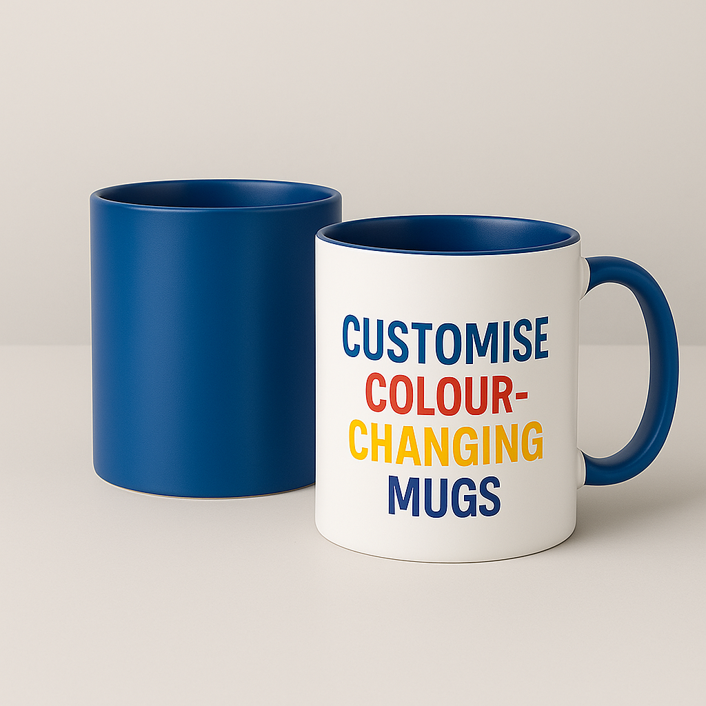 Customisable Colour-Changing Mug – Reveal Your Design with Heat! - Red - Black - Blue