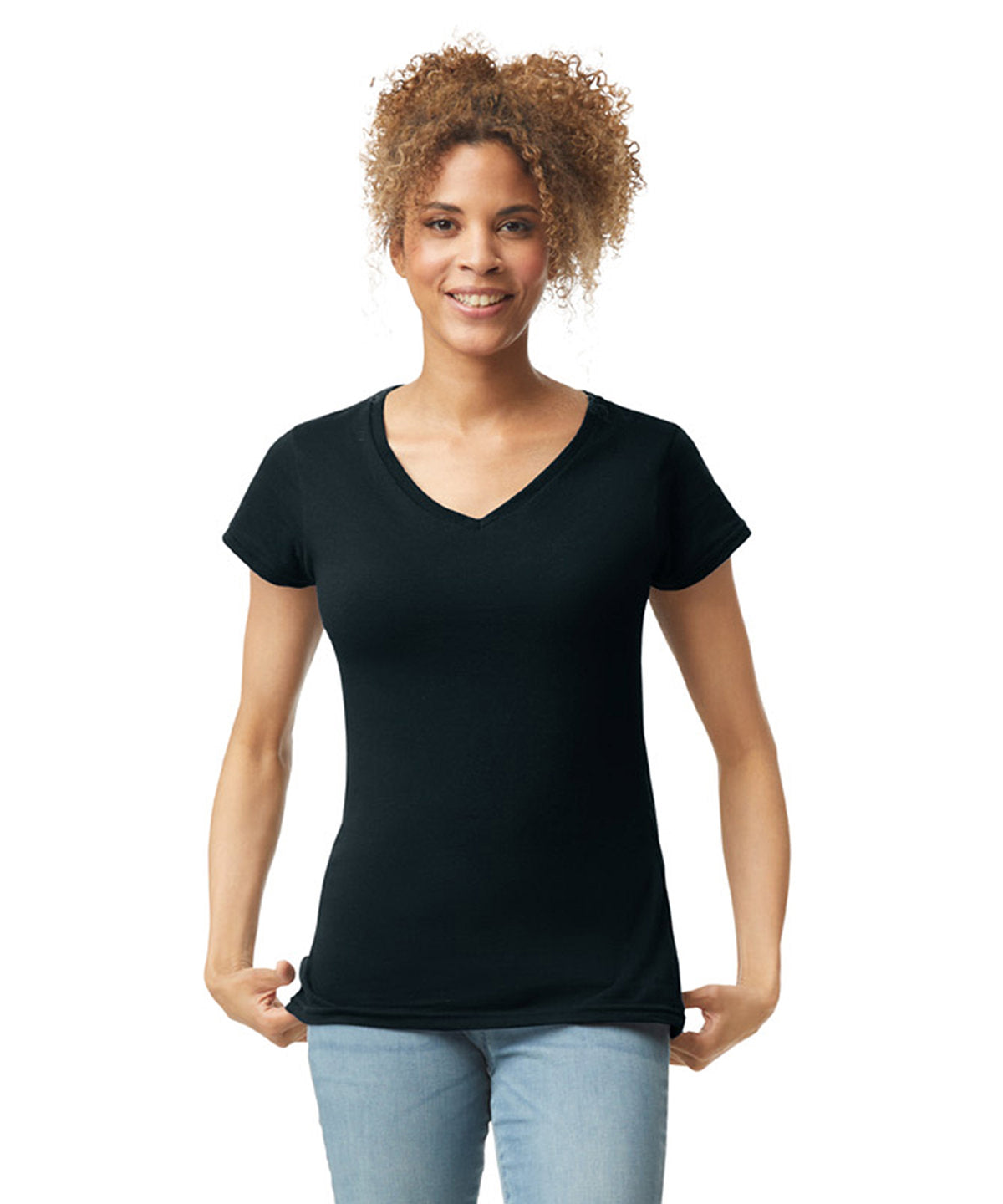 Gildan Softstyle Women's V-Neck T-Shirt, ready to custom print with your logo or design