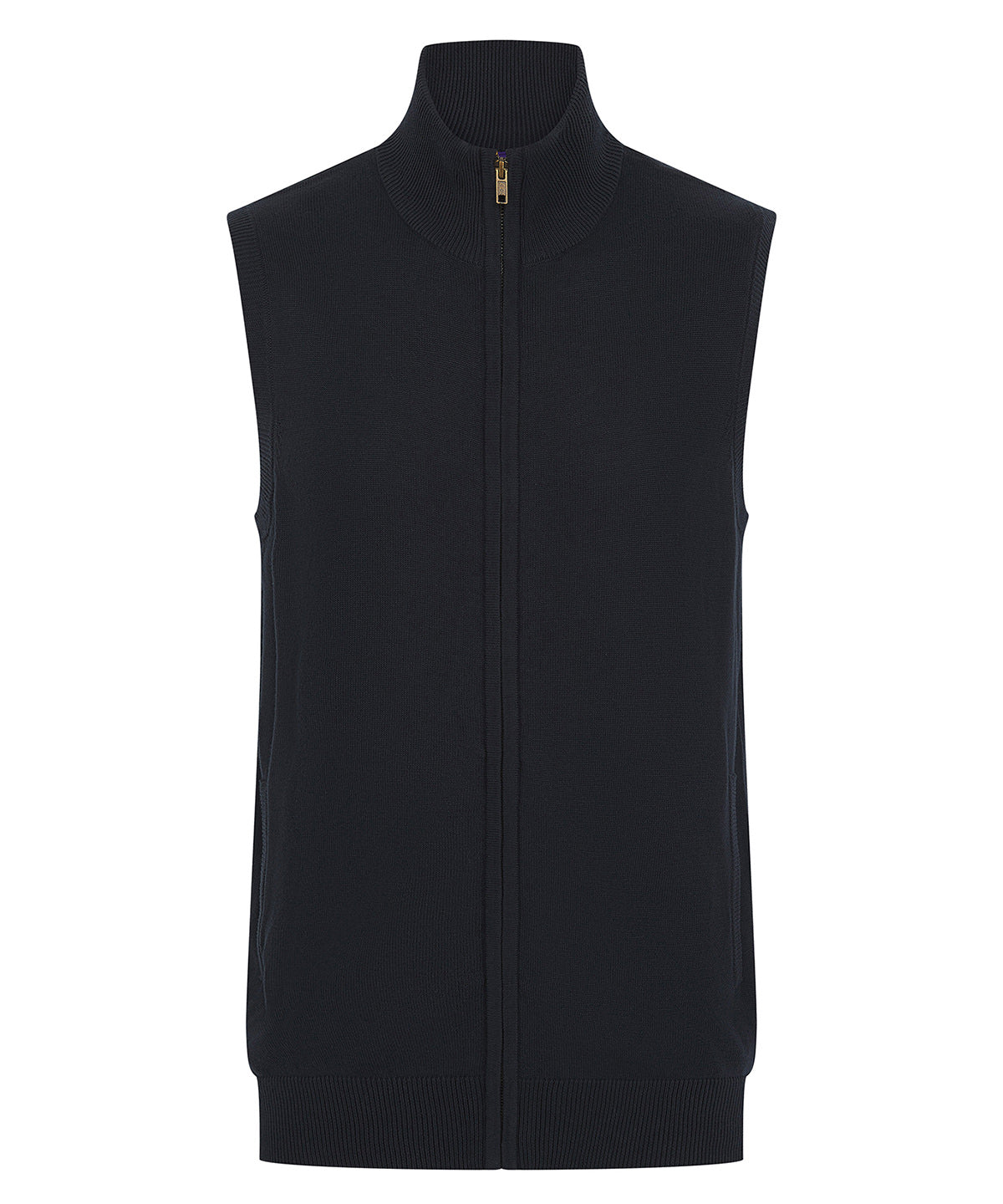 Henbury Sleeveless zip-through jumper