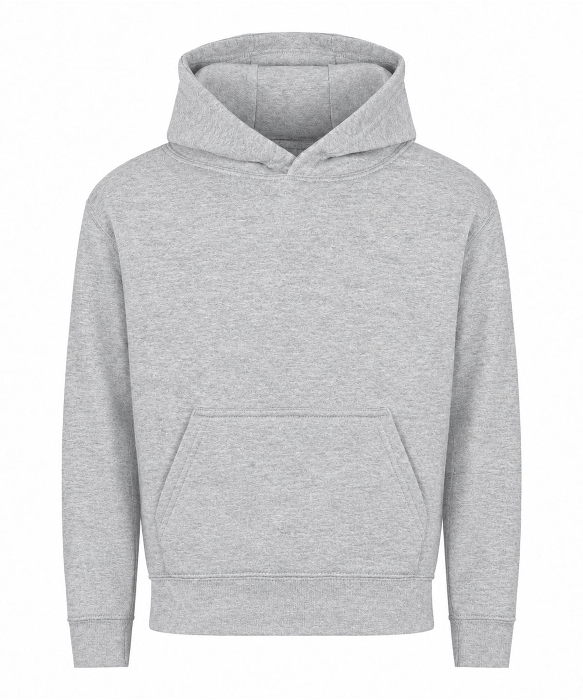 AWDis Just Hoods Kids Hoodie 2.0 in Heather Grey, front view