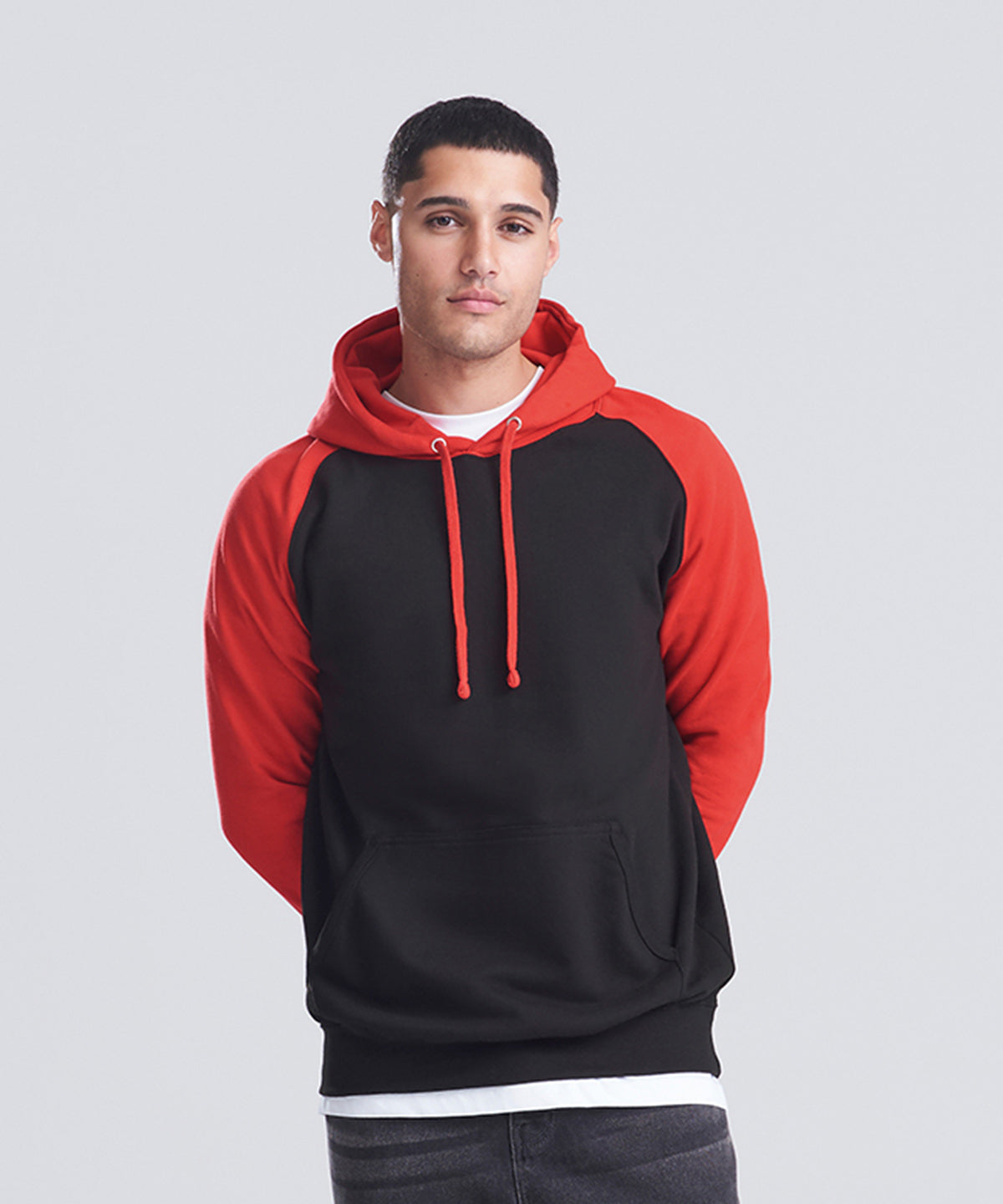 AWDis Just Hoods Baseball Hoodie, ready to custom print with your logo or design