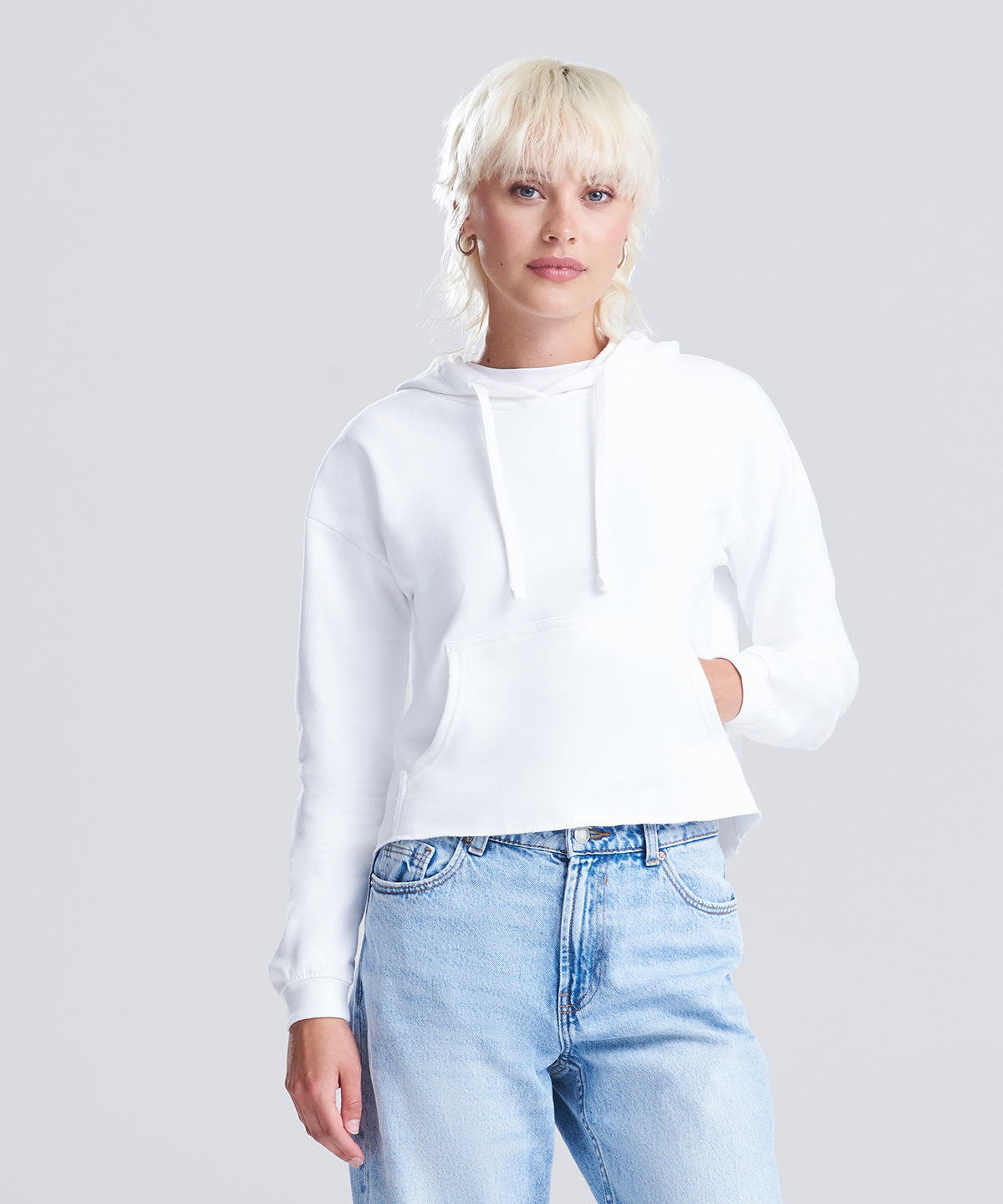 AWDis Just Hoods Women's Cropped Hoodie, ready to custom print with your logo or design