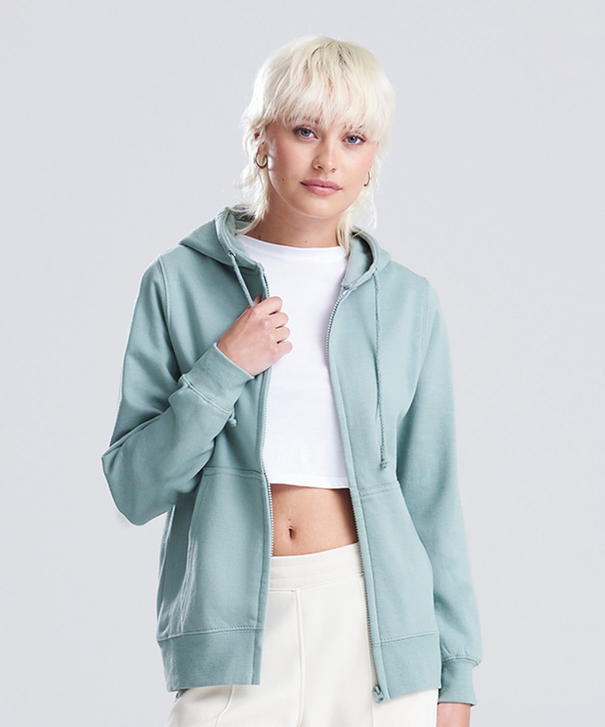 AWDis Just Hoods Women's College Zoodie, ready to custom print with your logo or design