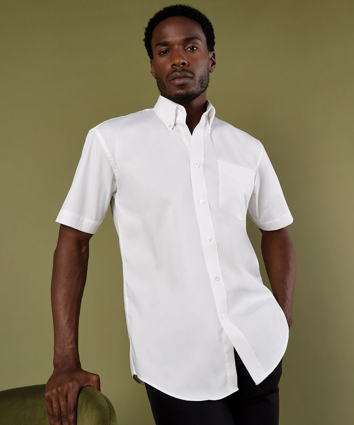 Kustom Kit Corporate Oxford Shirt Short-Sleeved, ready to custom print with your logo or design