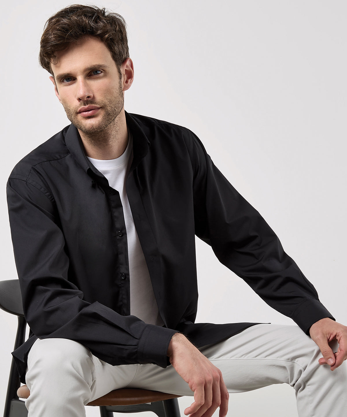 Kustom Kit Workforce Shirt Long-Sleeved, ready to custom print with your logo or design