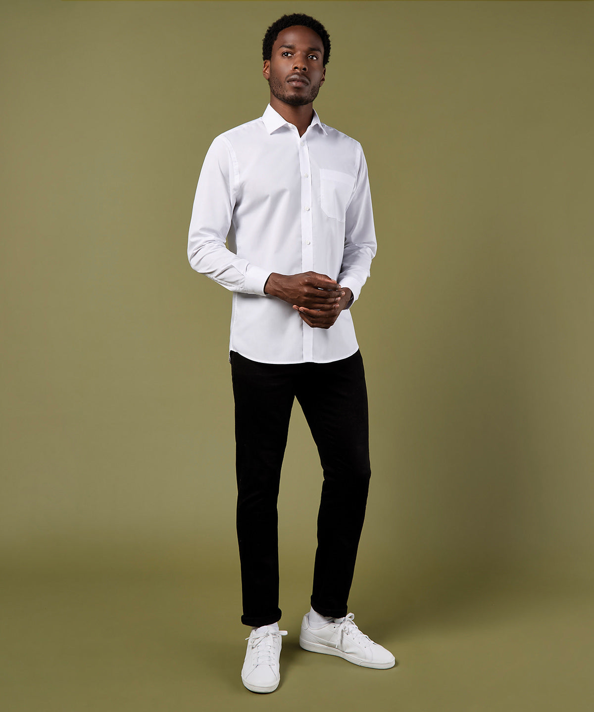 Kustom Kit Poplin Shirt Long-Sleeved, ready to custom print with your logo or design