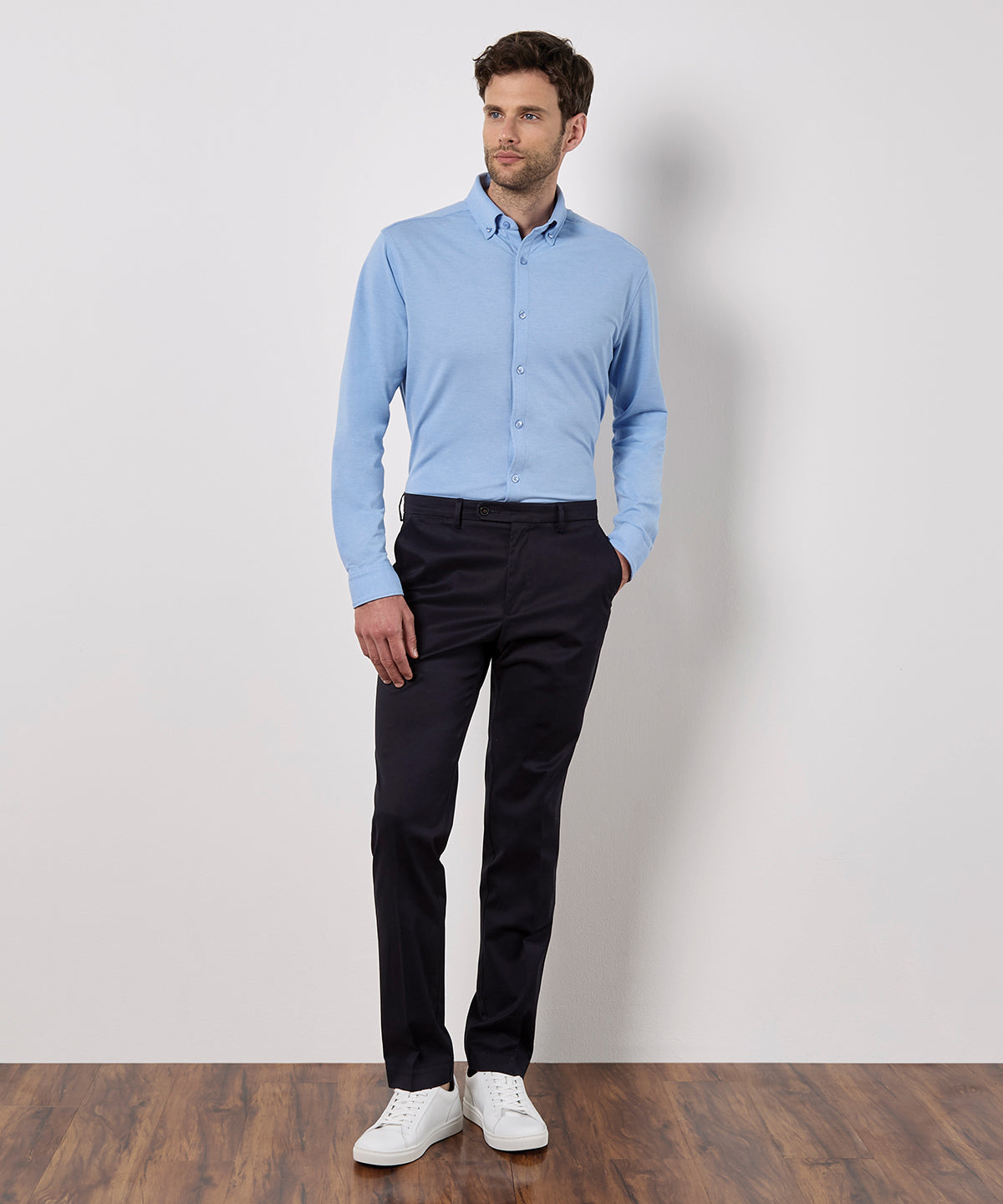 Kustom Kit Long Sleeve Superwash 60° Piqué Shirt, ready to custom print with your logo or design