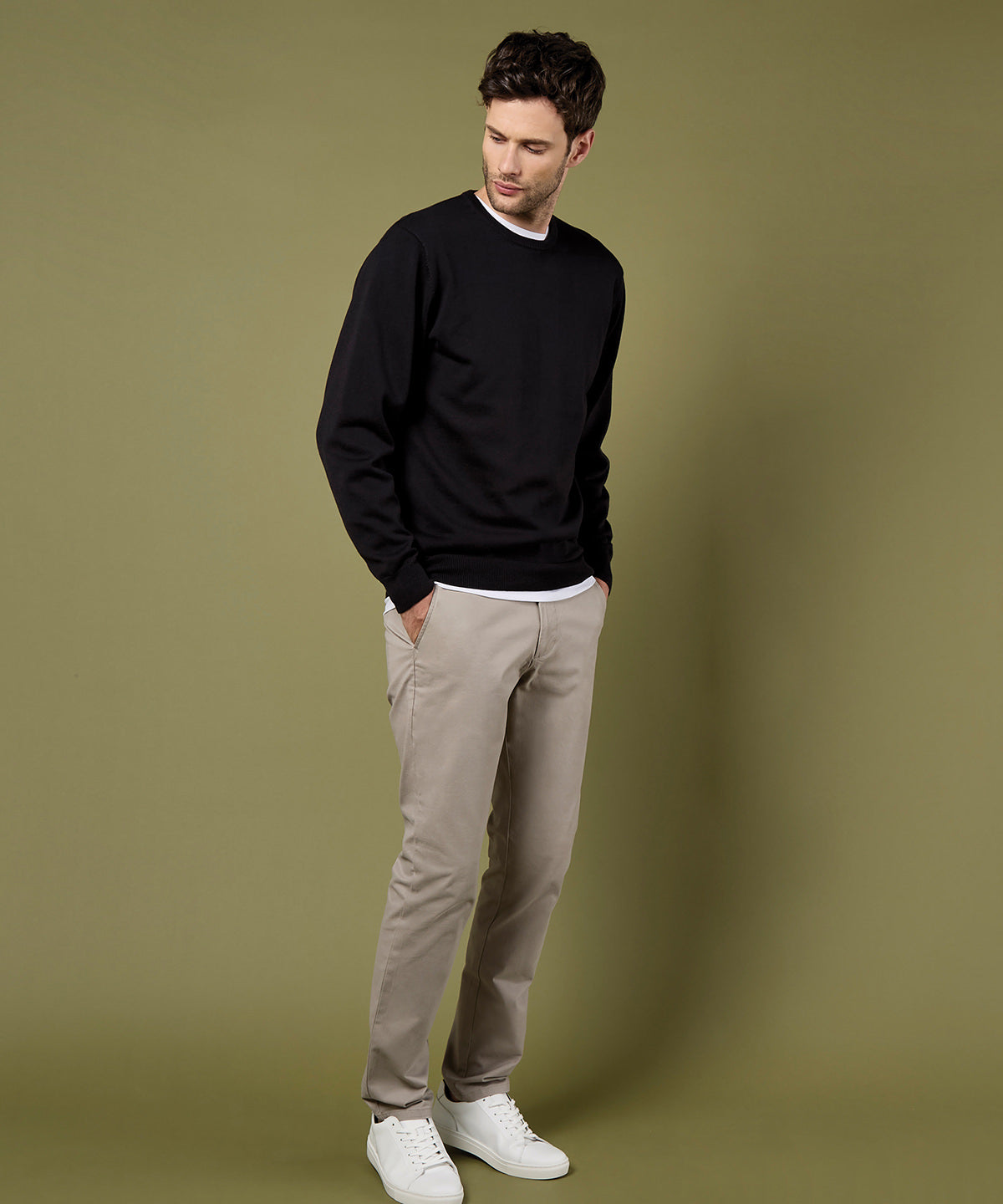 Regular fit Arundel crew neck sweater