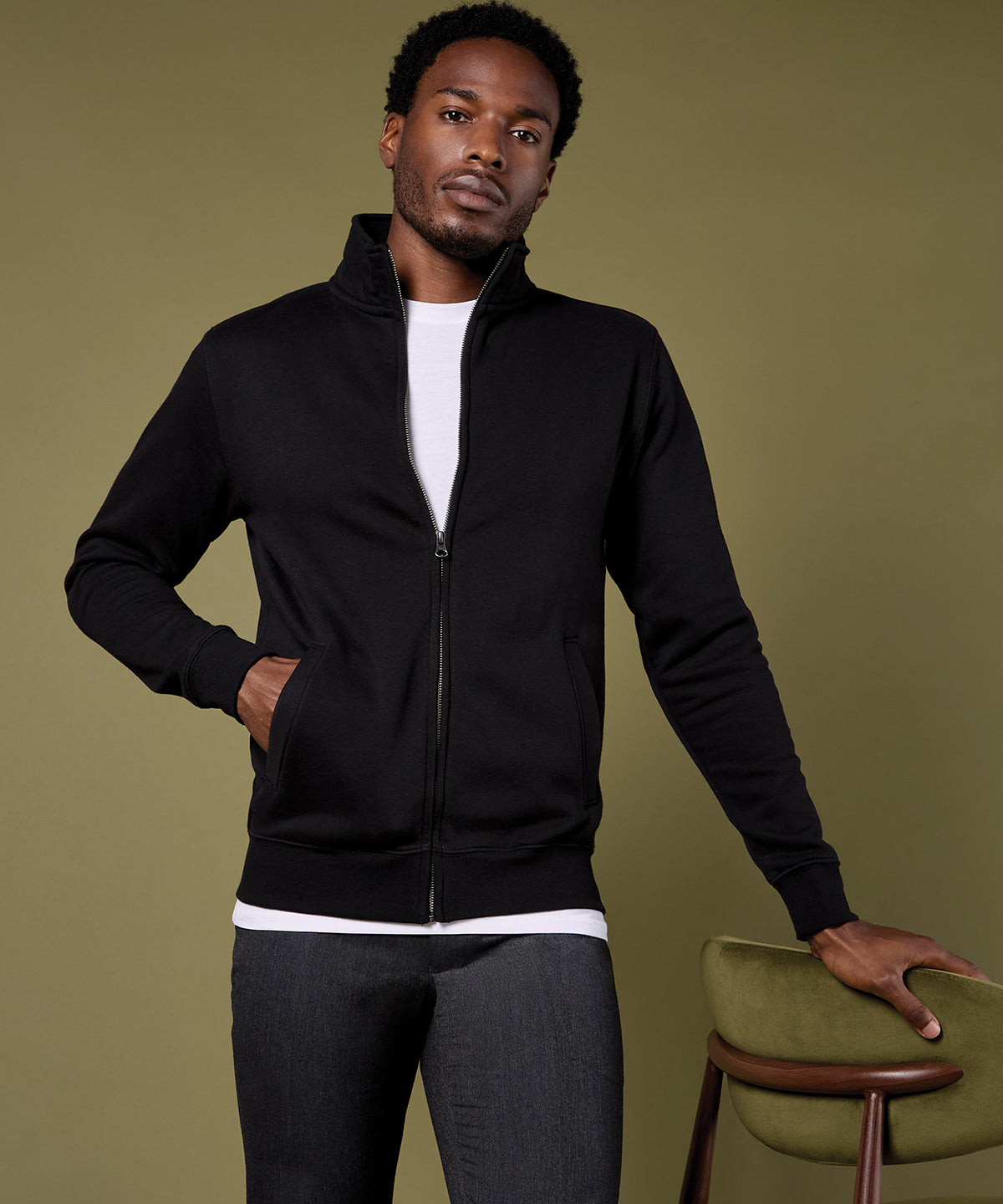 Kustom Kit Regular Fit Zipped Sweatshirt, ready to custom print with your logo or design