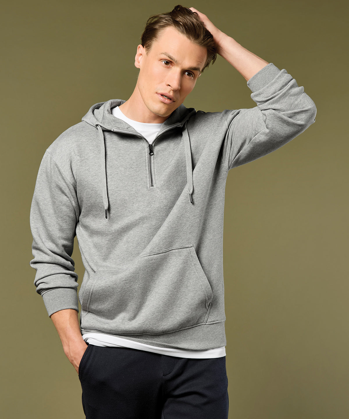 Kustom Kit Regular Fit 1/4 Zip Hoodie, ready to custom print with your logo or design