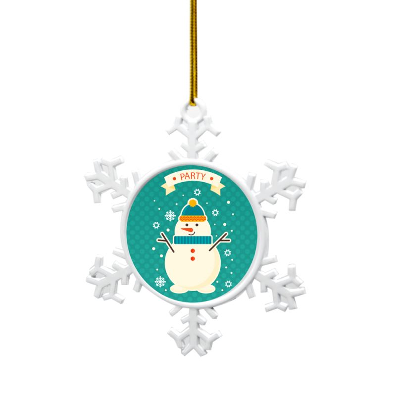 Metal Christmas Decoration - Silver / Snowflake