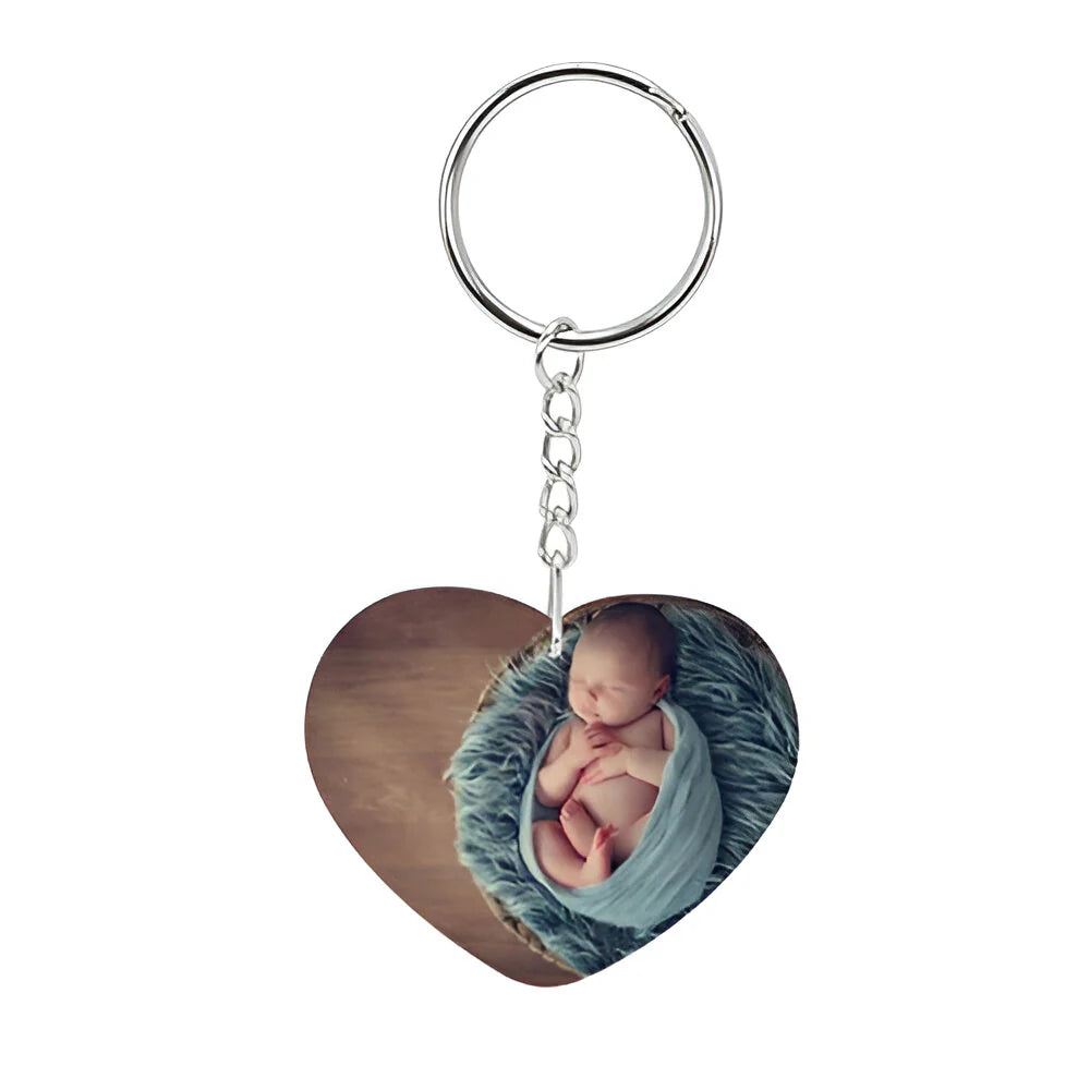 Customisable Keyring - Polymer - Thick Heart