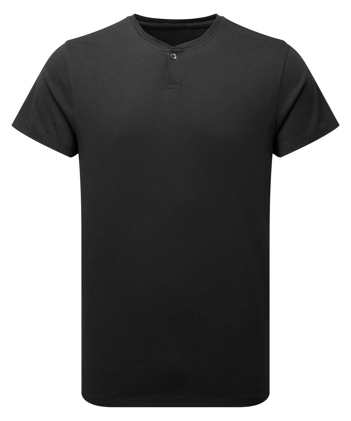 Premier Men's Cotton Rich Comis Tee in Black, front view