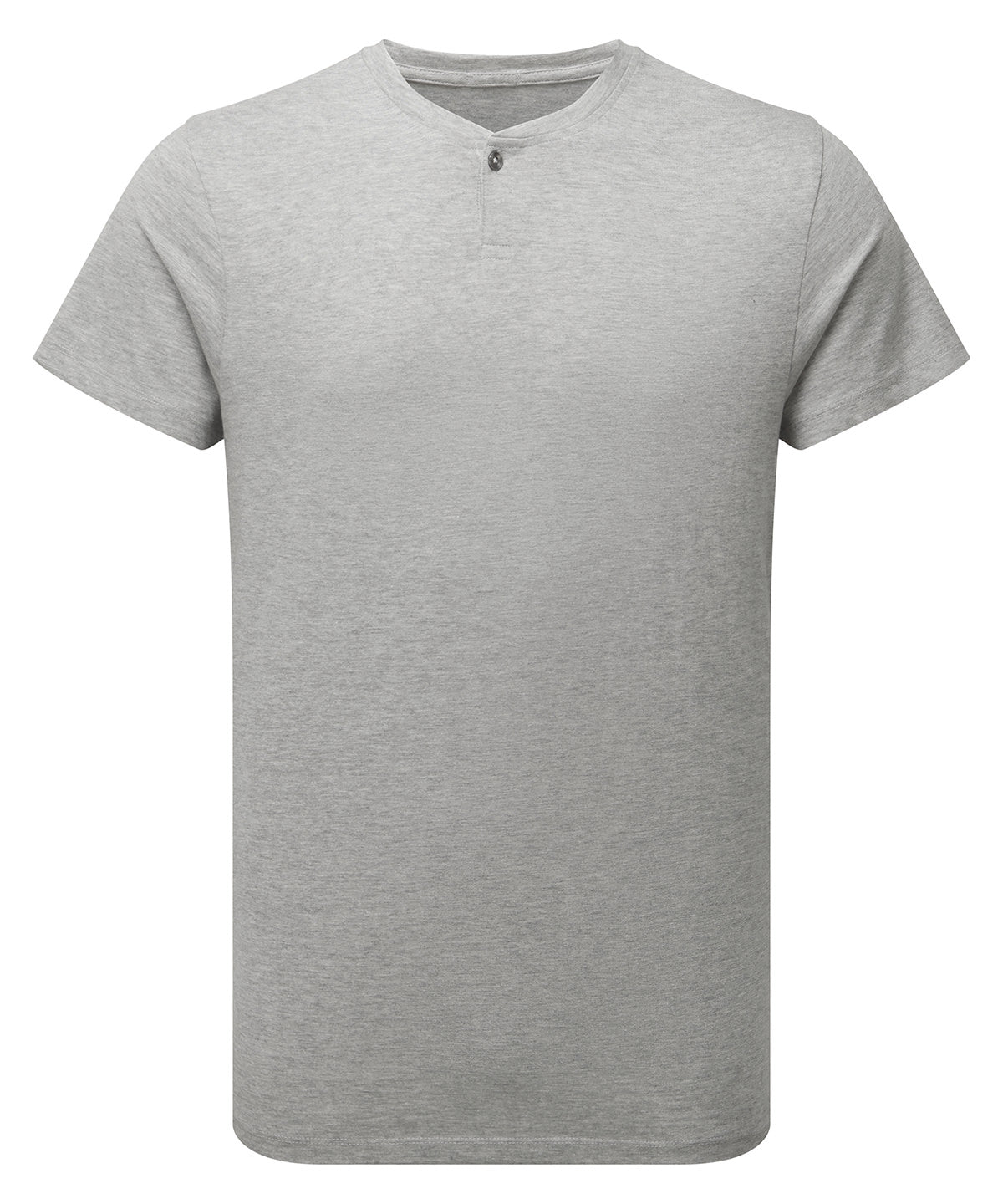 Premier Men's Cotton Rich Comis Tee in Grey Marl, front view