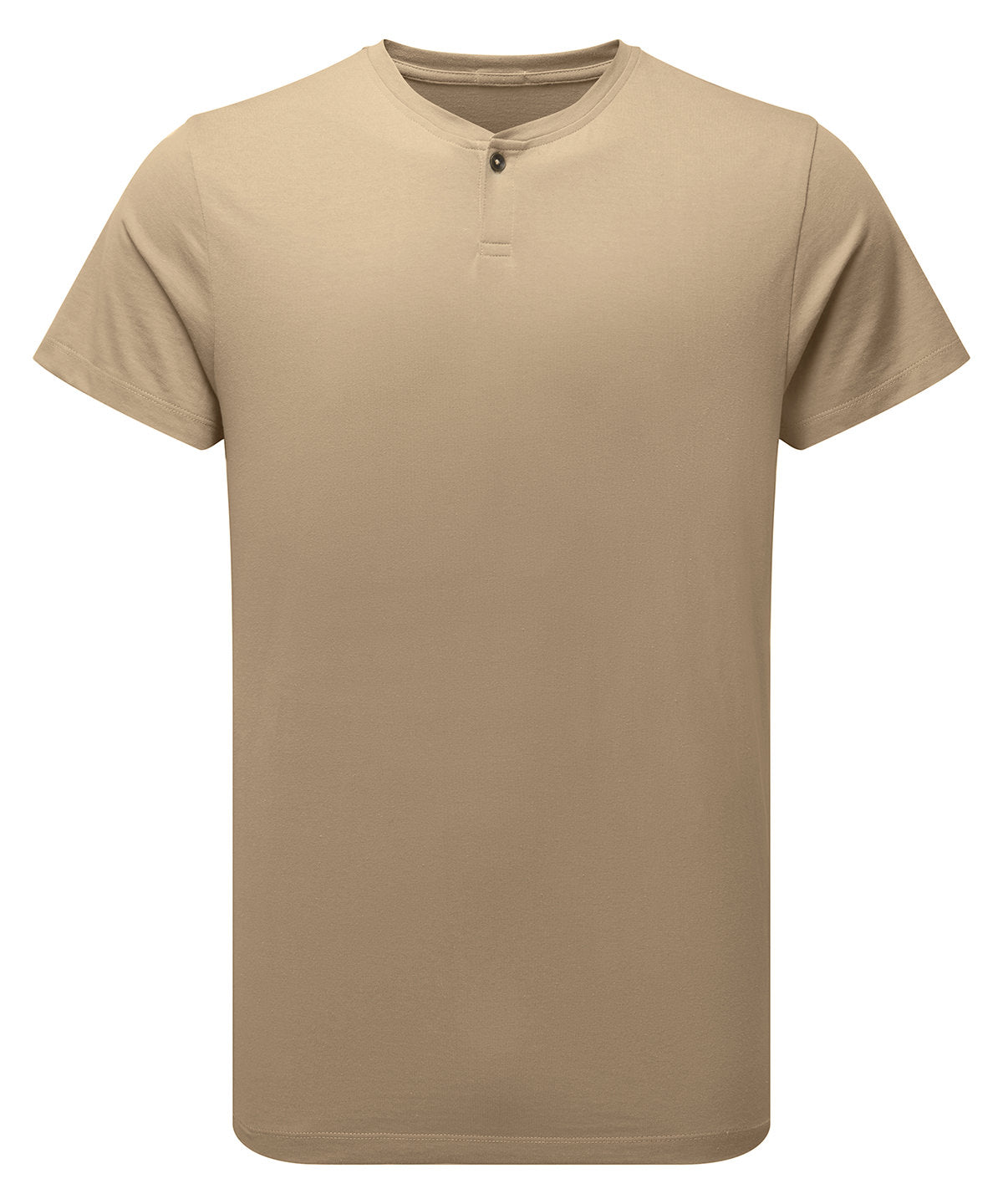Premier Men's Cotton Rich Comis Tee in Khaki, front view