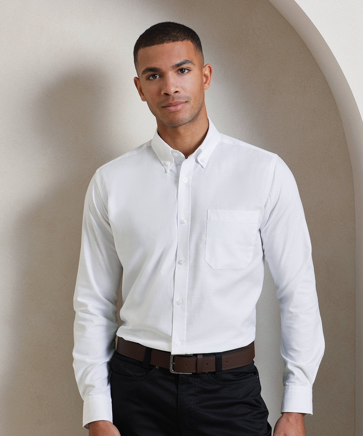 Premier Signature Oxford Long Sleeve Shirt, ready to custom print with your logo or design