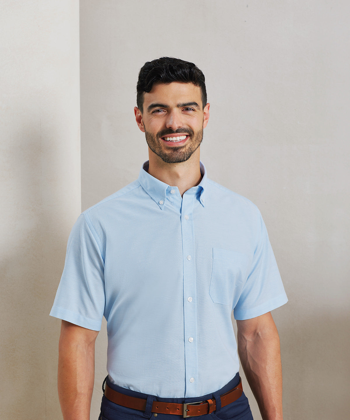 Premier Signature Oxford Short Sleeve Shirt, ready to custom print with your logo or design