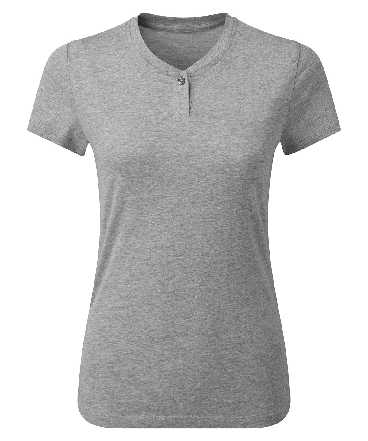 Premier Women's Cotton Rich Comis Tee in Grey Marl, front view