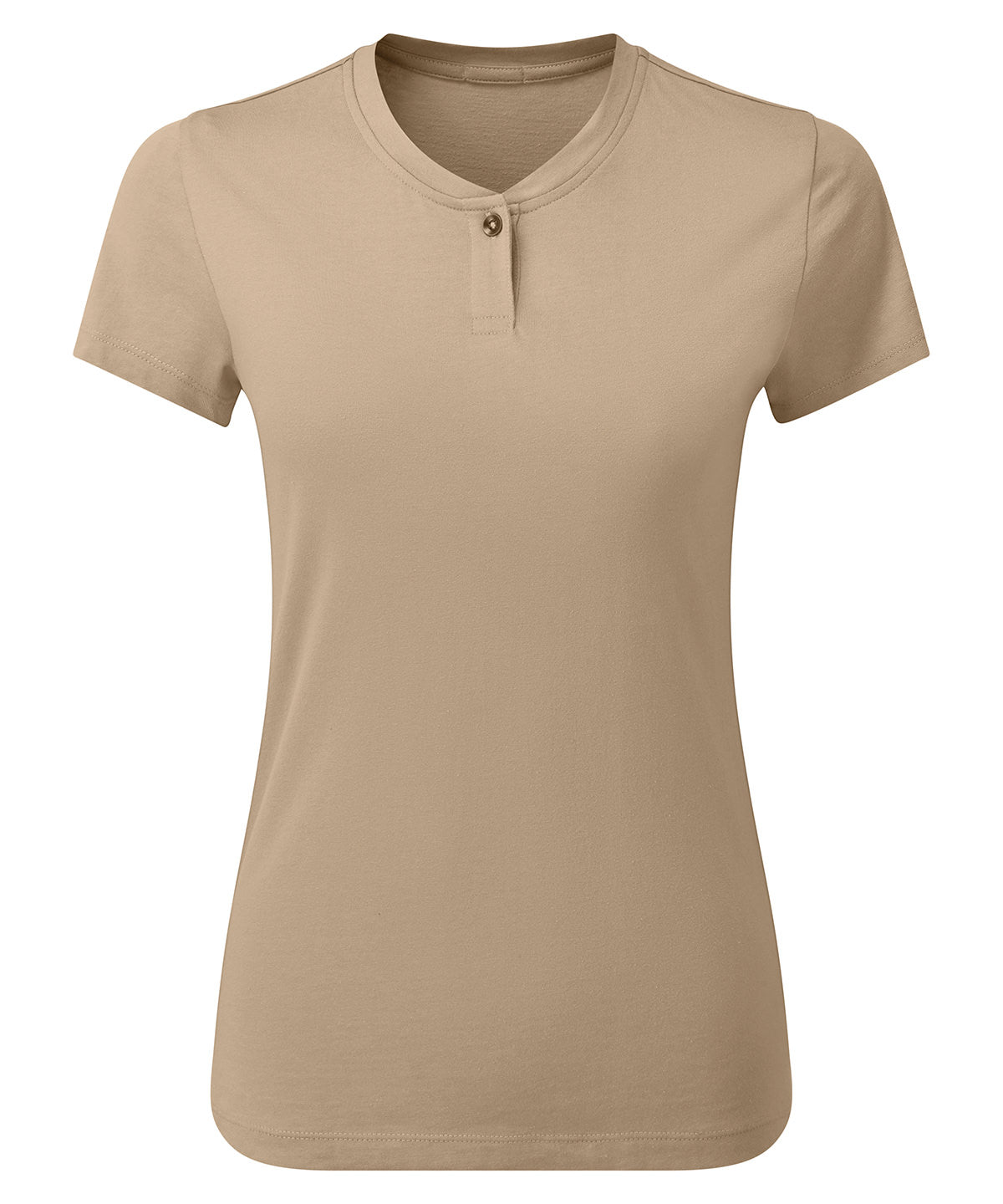 Premier Women's Cotton Rich Comis Tee in Khaki, front view