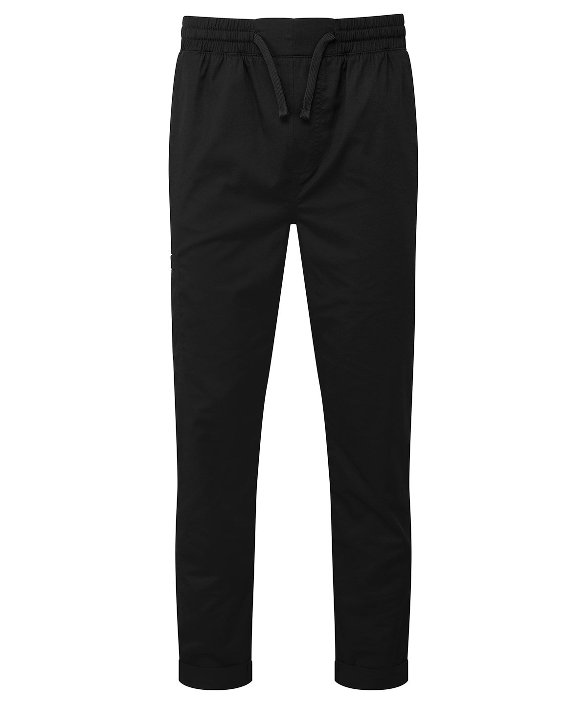 Premier Chef's Recyclight Cargo Trousers in Black, front view