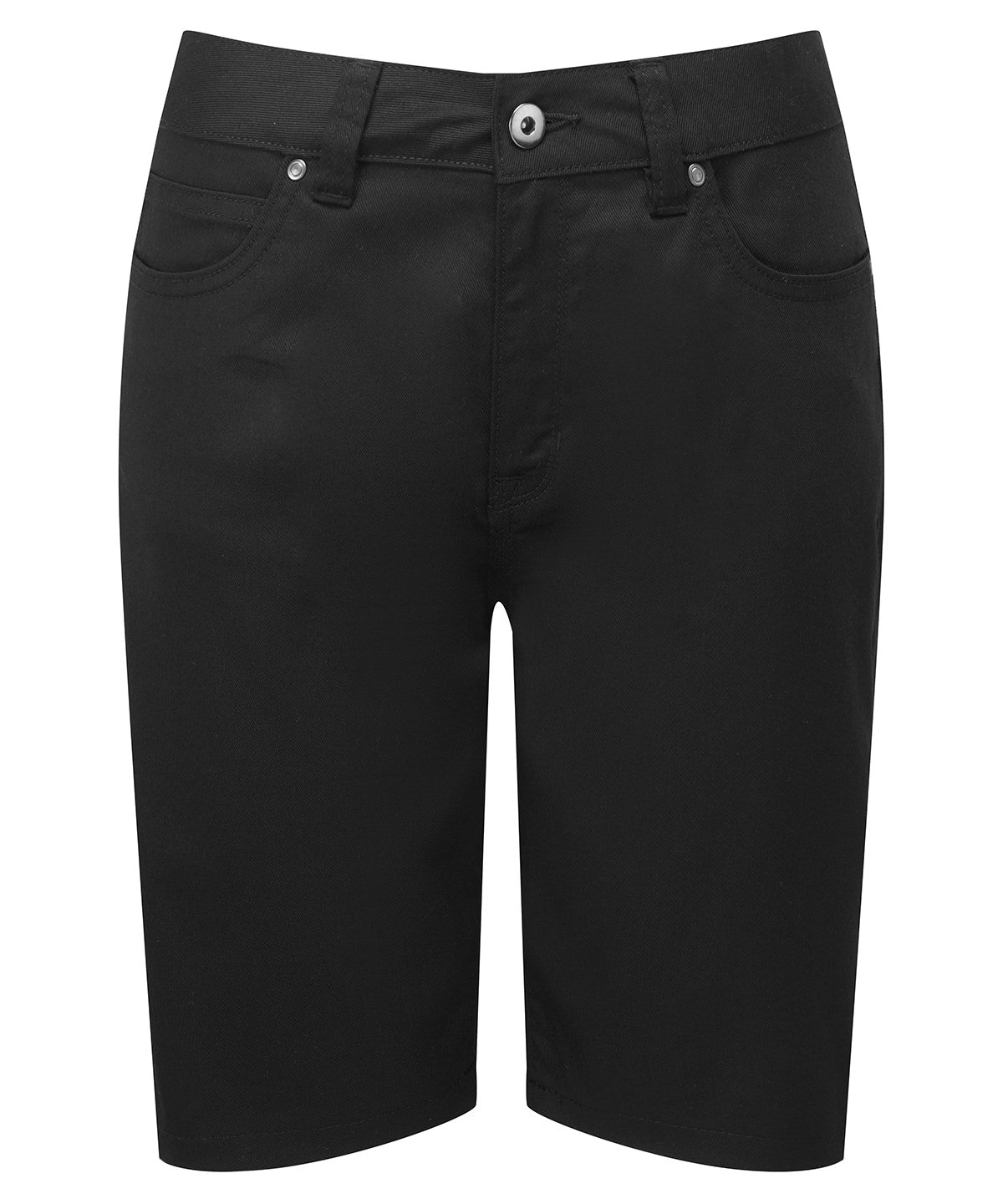 Premier Women's Performance Chino Shorts in Black, front view